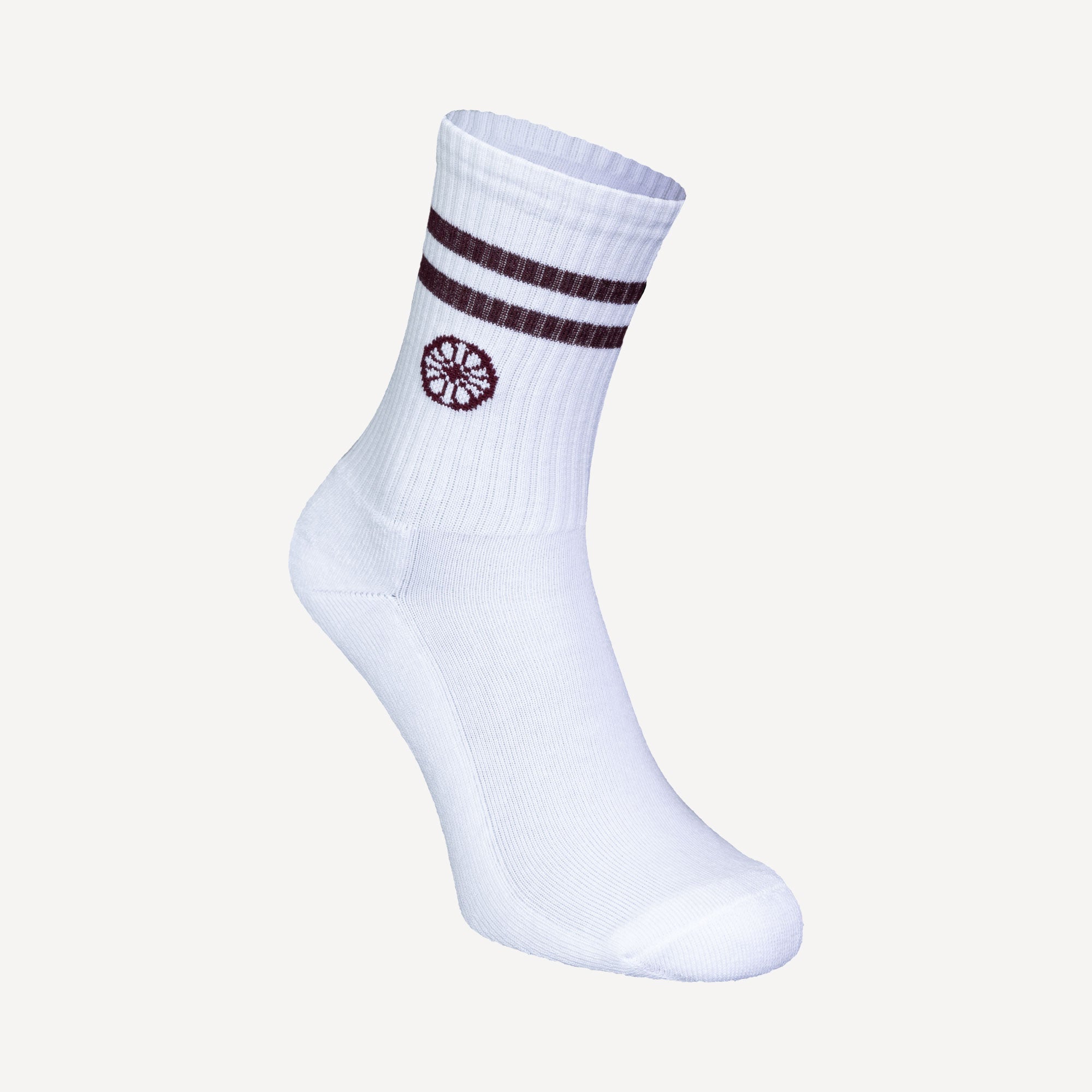 The Indian Maharadja Striped Tennis Crew Socks - Red (4)