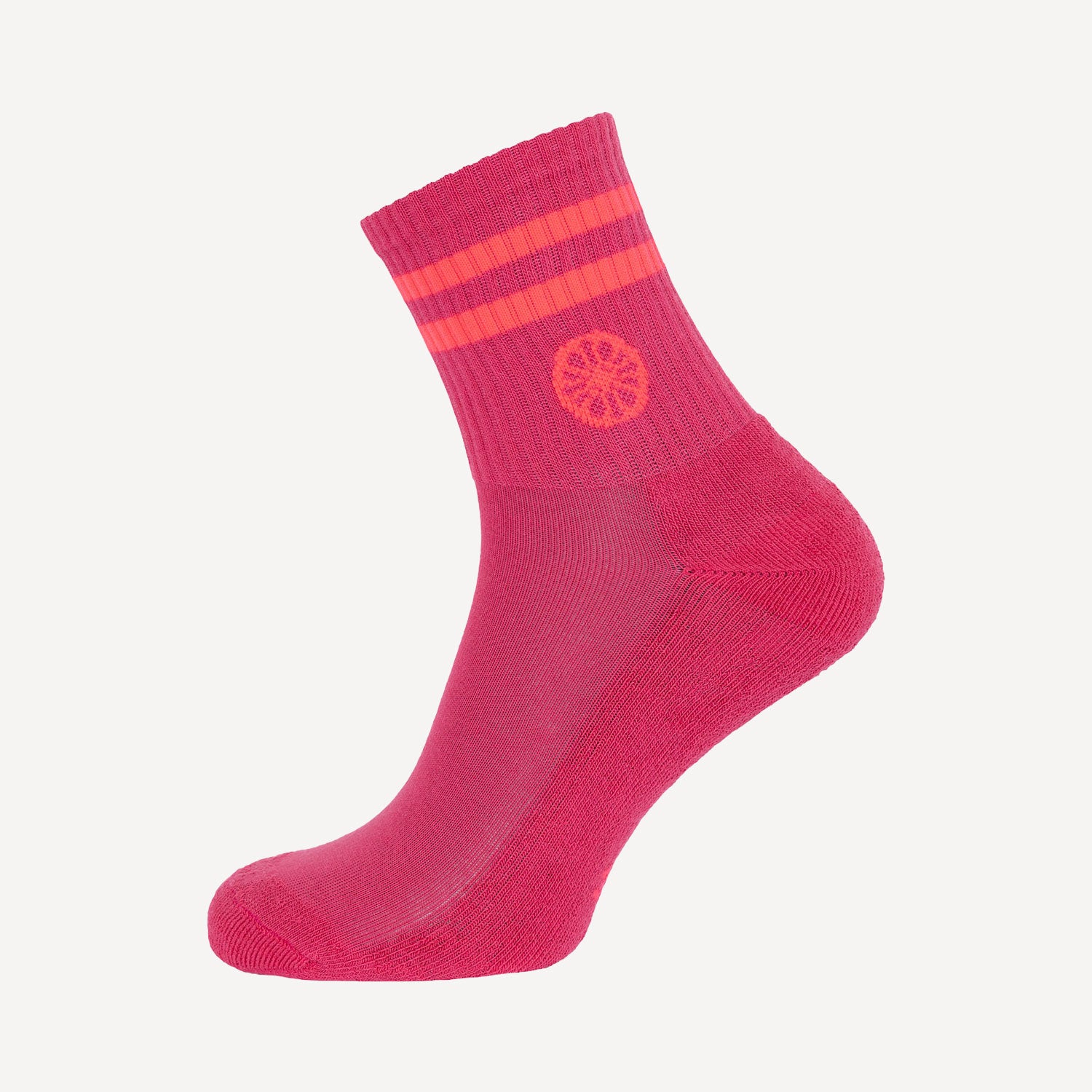 The Indian Maharadja Striped Tennis Short Socks - Berry Rose (1)