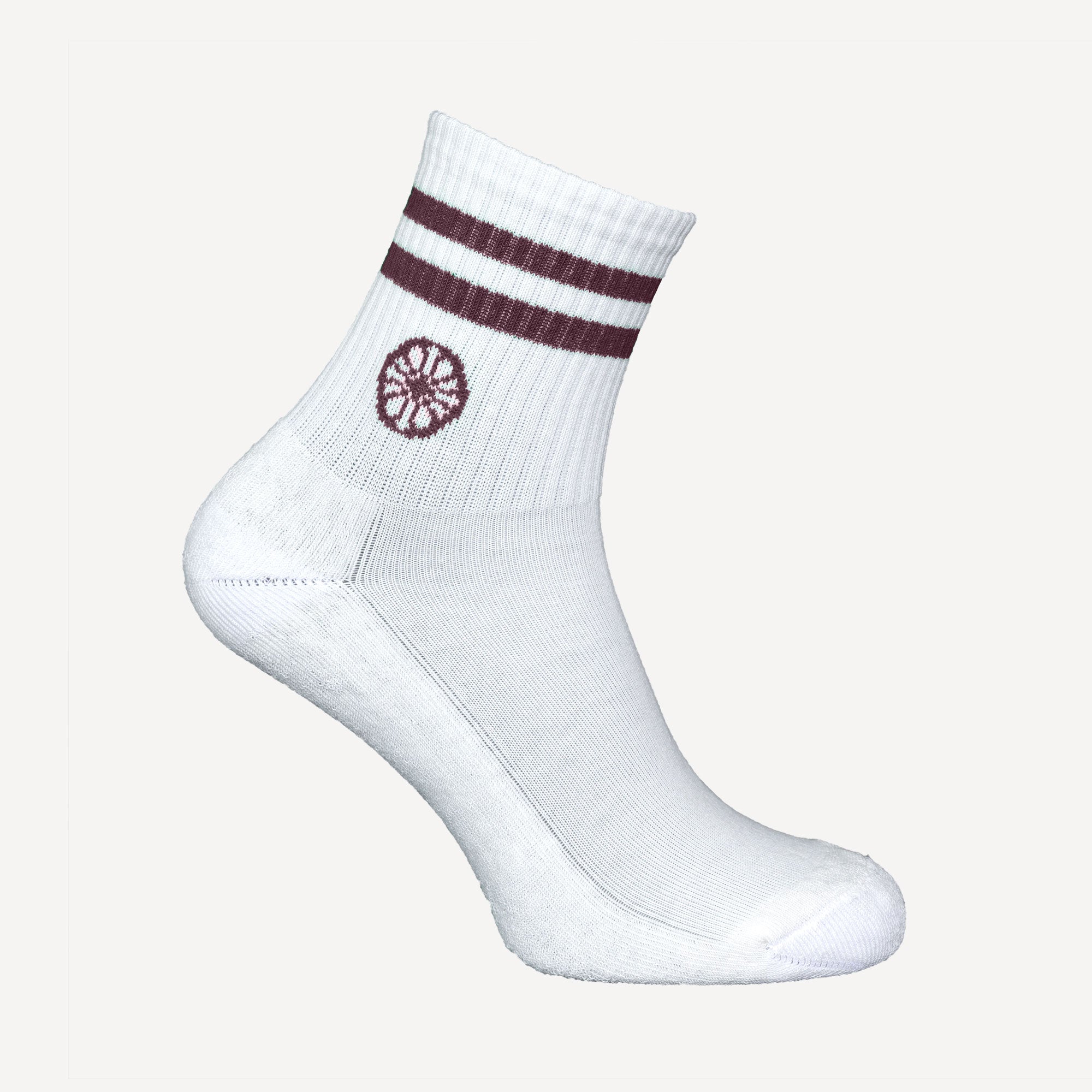 The Indian Maharadja Striped Tennis Short Socks - Red (2)