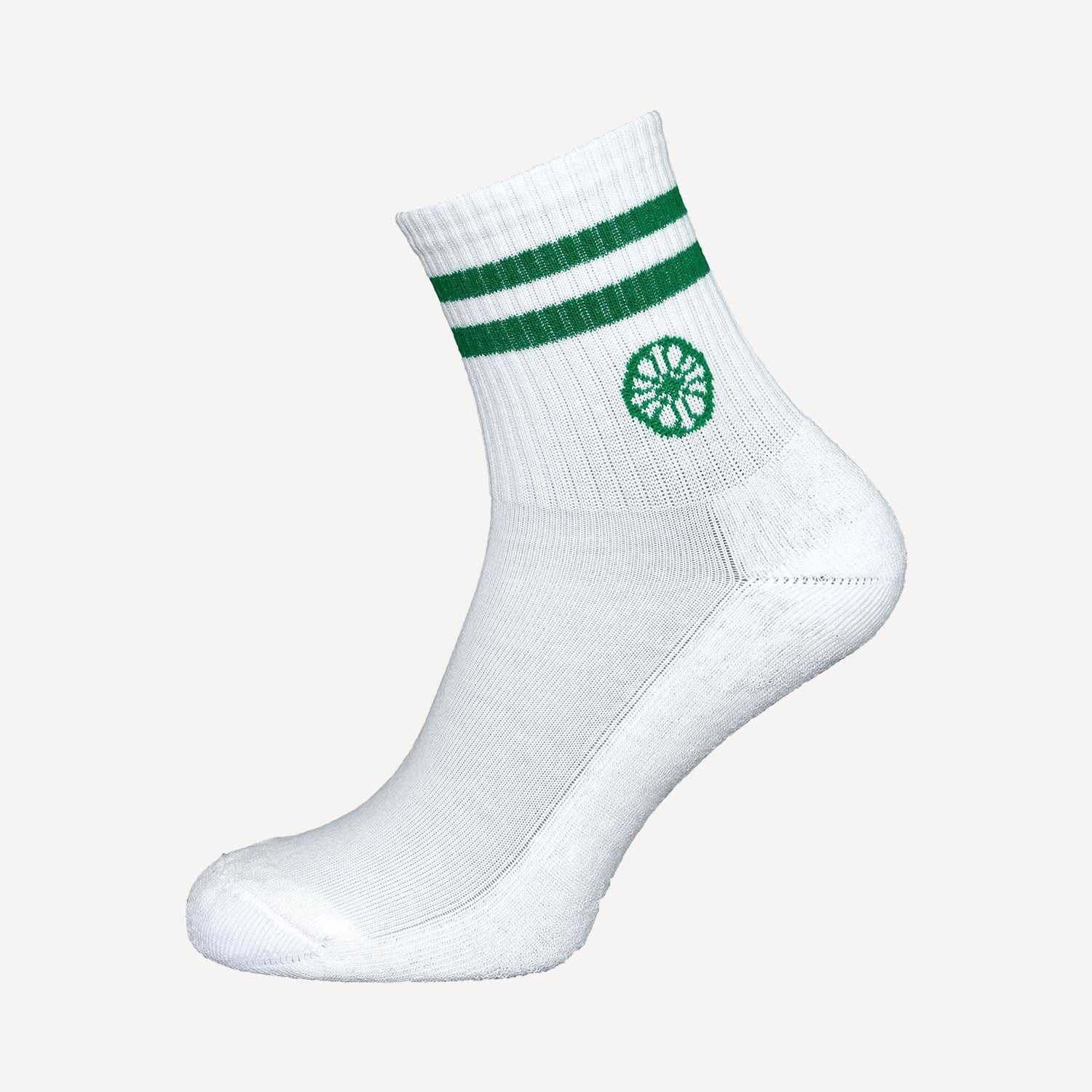 The Indian Maharadja Striped Tennis Short Socks - Lush Green (1)