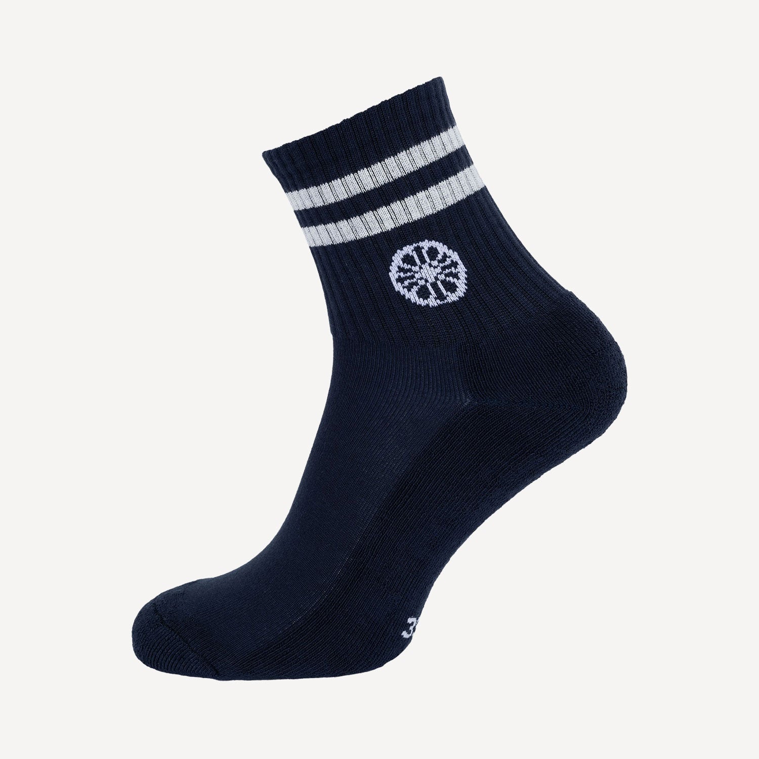 The Indian Maharadja Striped Tennis Short Socks - Night Blue (1)