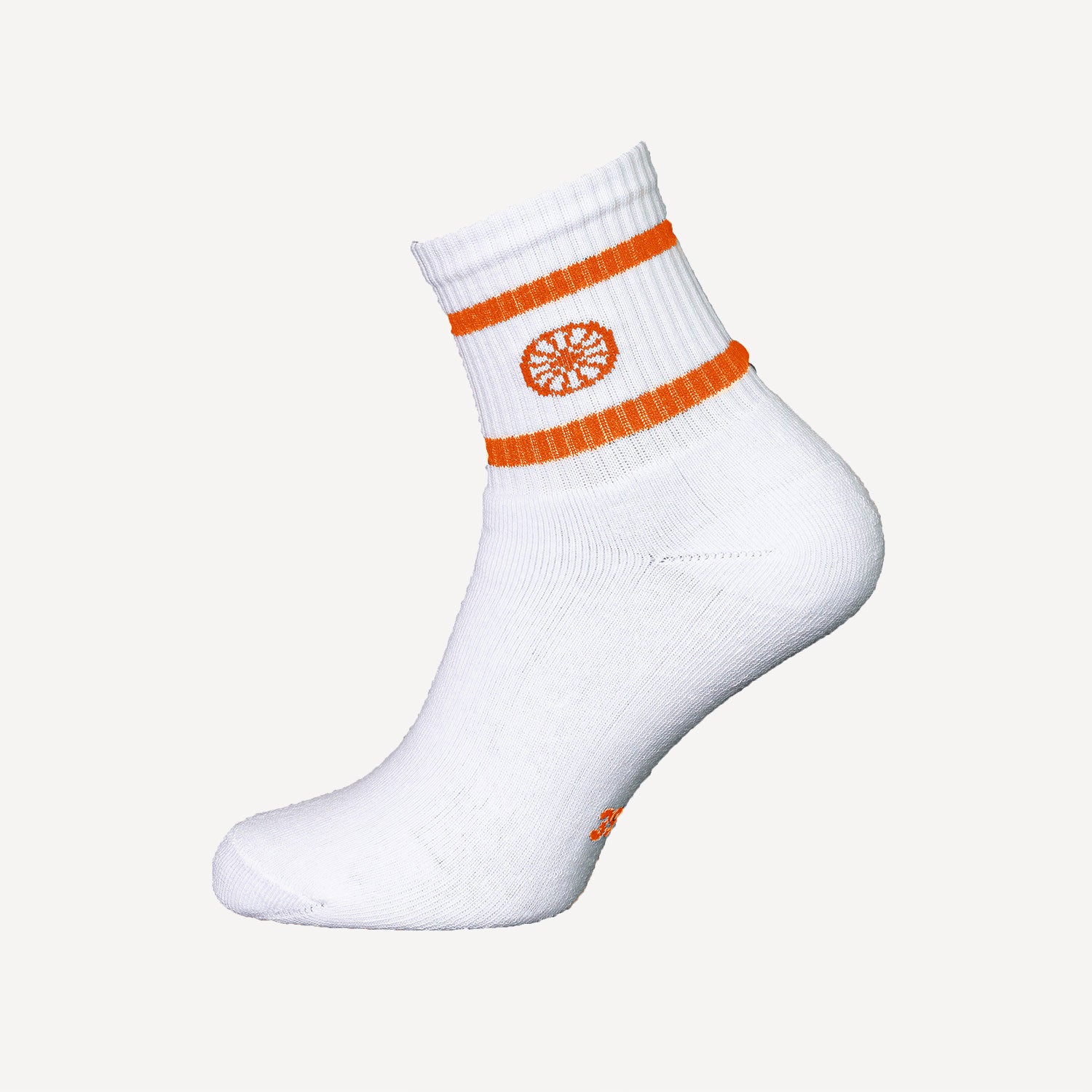 The Indian Maharadja Striped Tennis Socks Low Length - Orange (1)