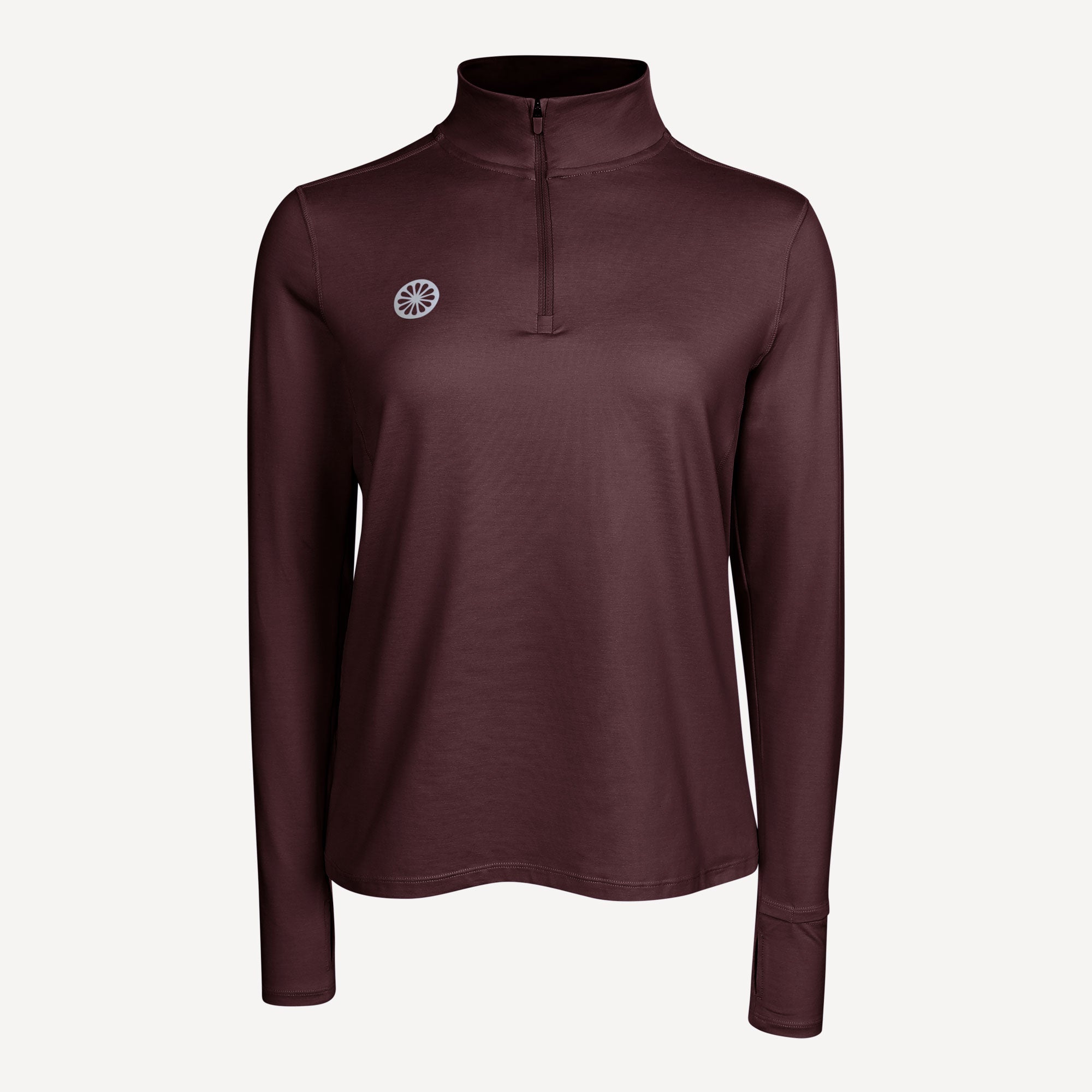 The Indian Maharadja Women's Half-Zip Long-Sleeve Tennis Top - Red (1)