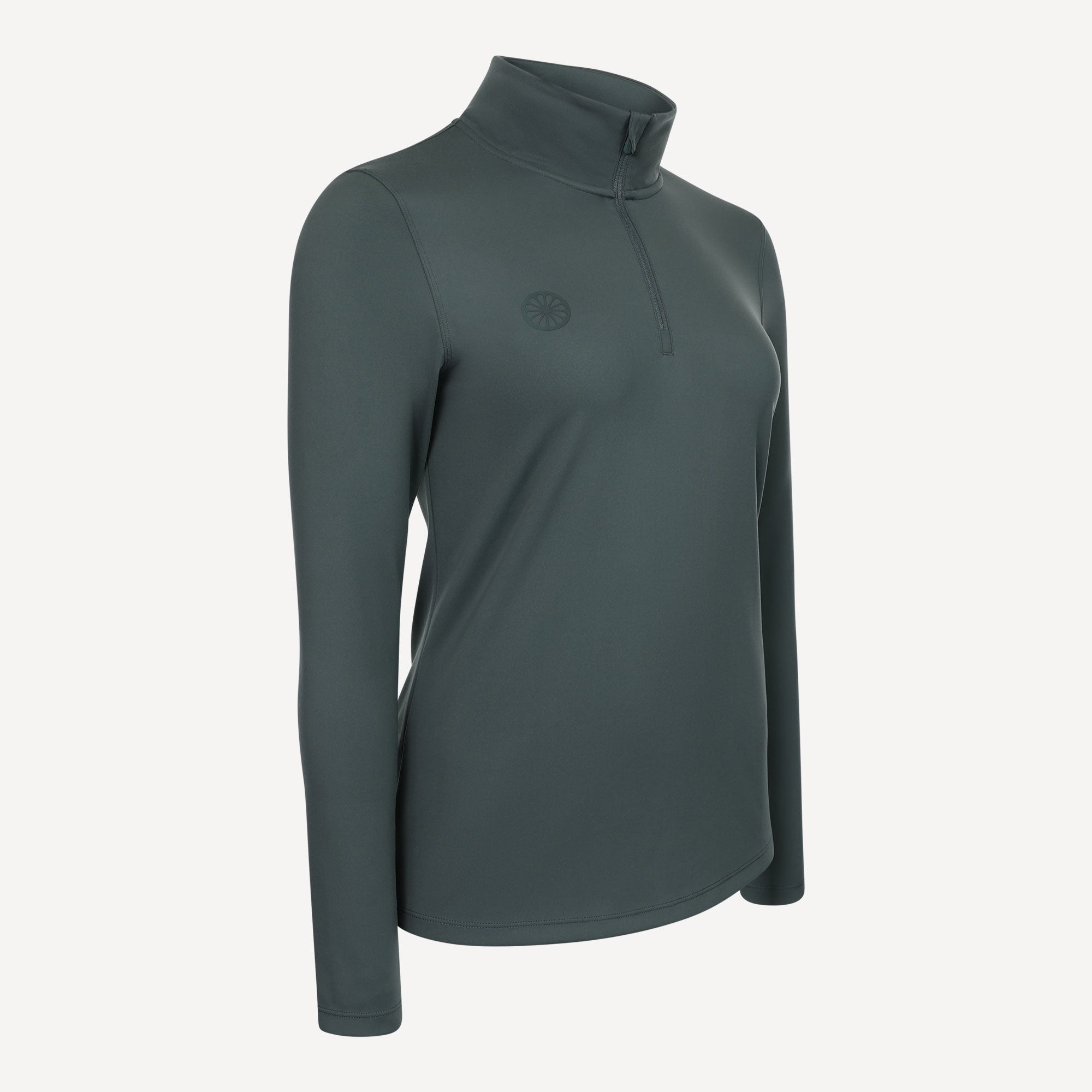 The Indian Maharadja Women's Performance Half-Zip Tennis Top - Grey (2)