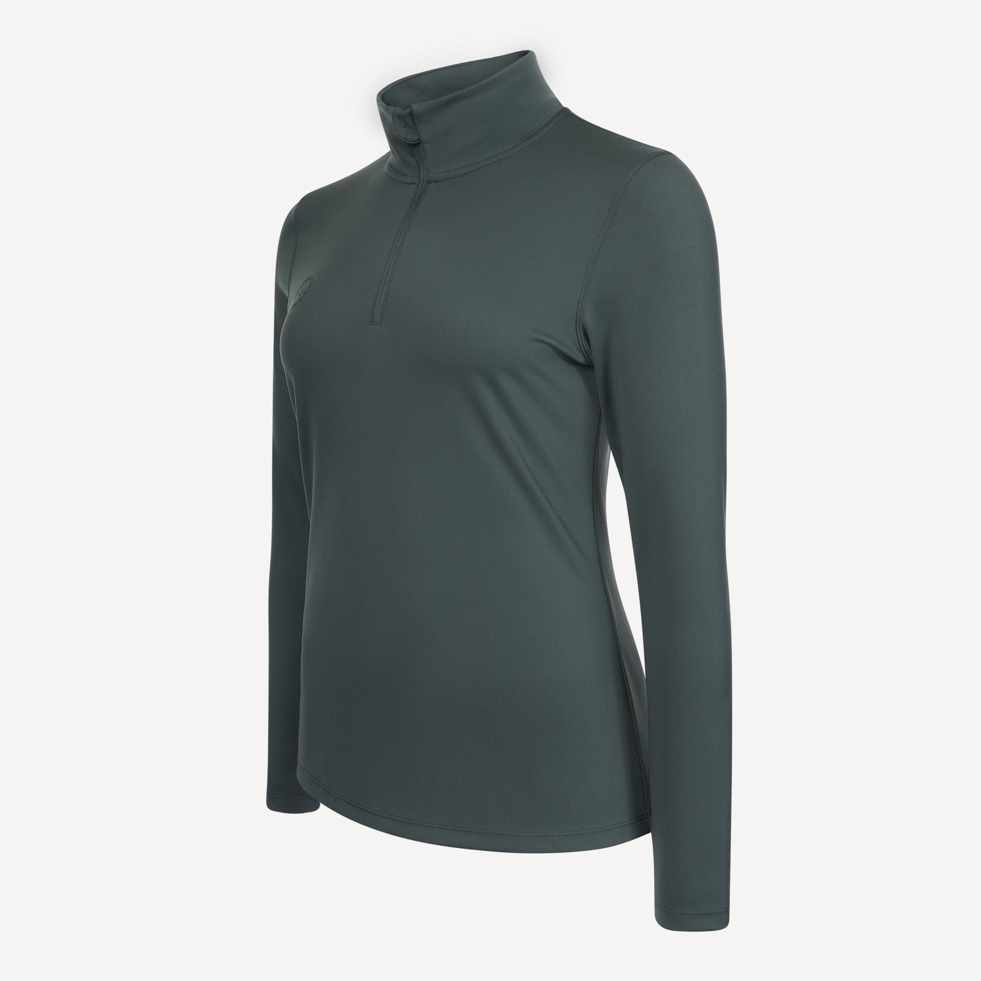 The Indian Maharadja Women's Performance Half-Zip Tennis Top - Grey (4)