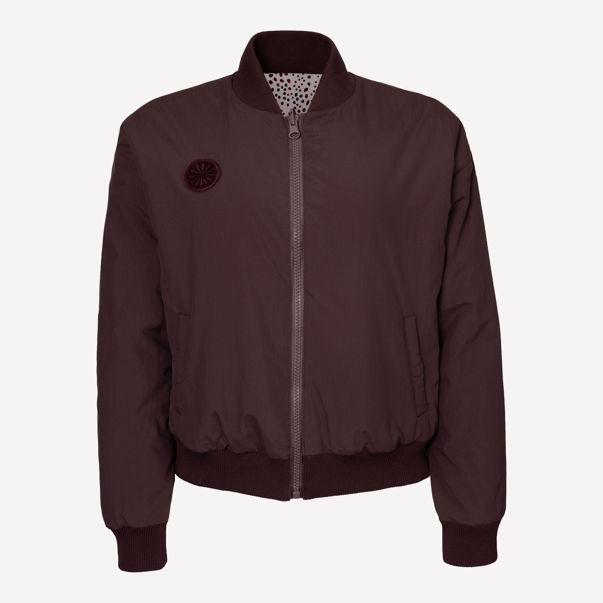 The Indian Maharadja Women's Reversible Bomber Tennis Jacket - Red (1)