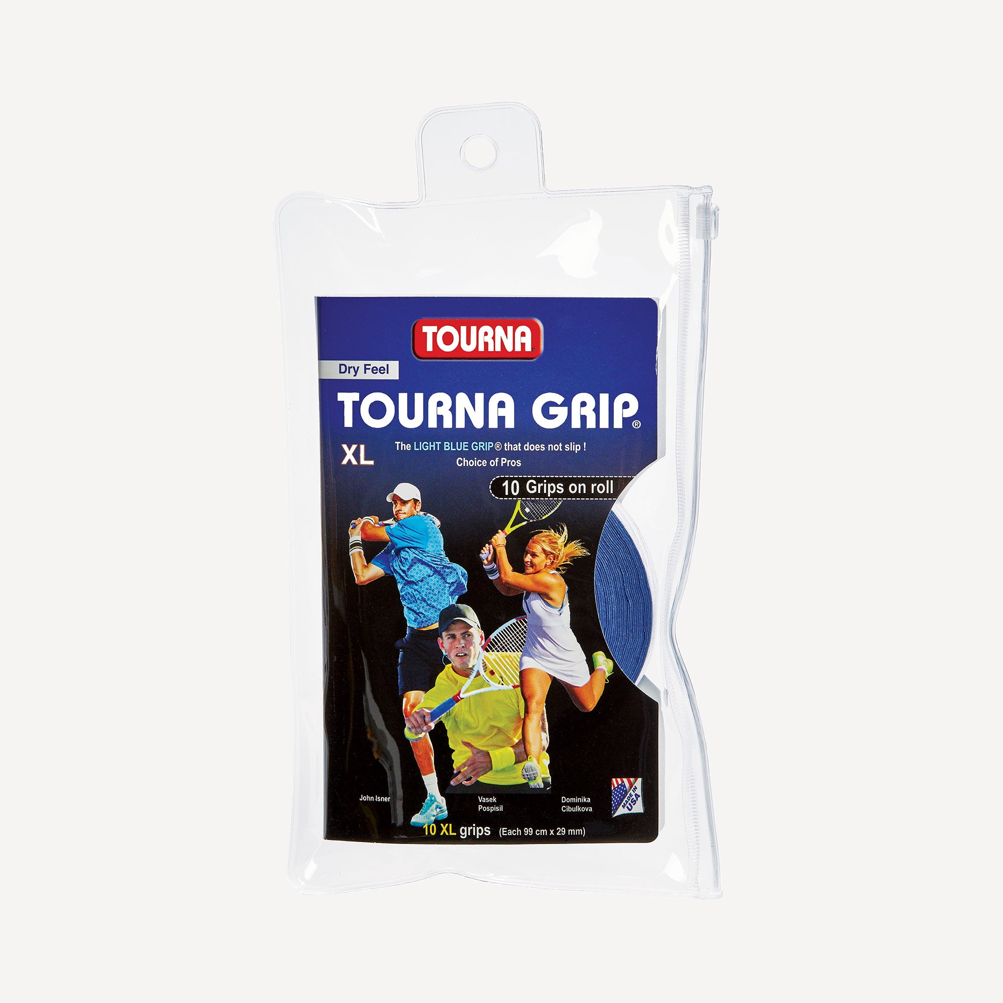 Tourna XL 10 Tennis Overgrip Blue (1)