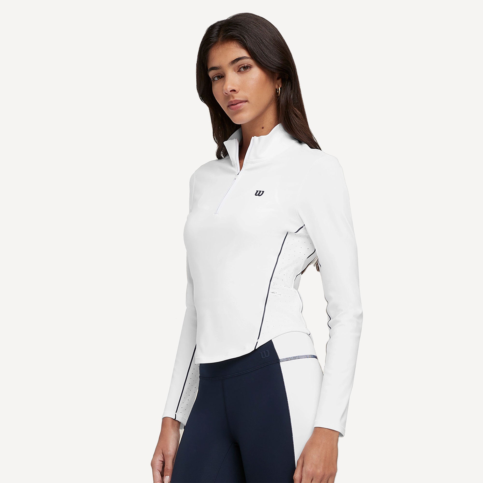 Wilson Brentwood Women's Half-Zip Tennis Midlayer - White (3)
