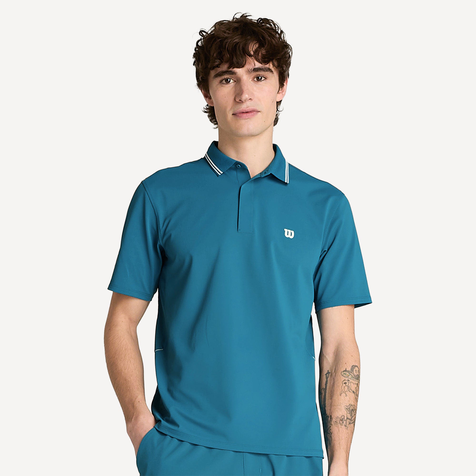 Wilson Challengers Men's Technical Tennis Polo - Blue (1)