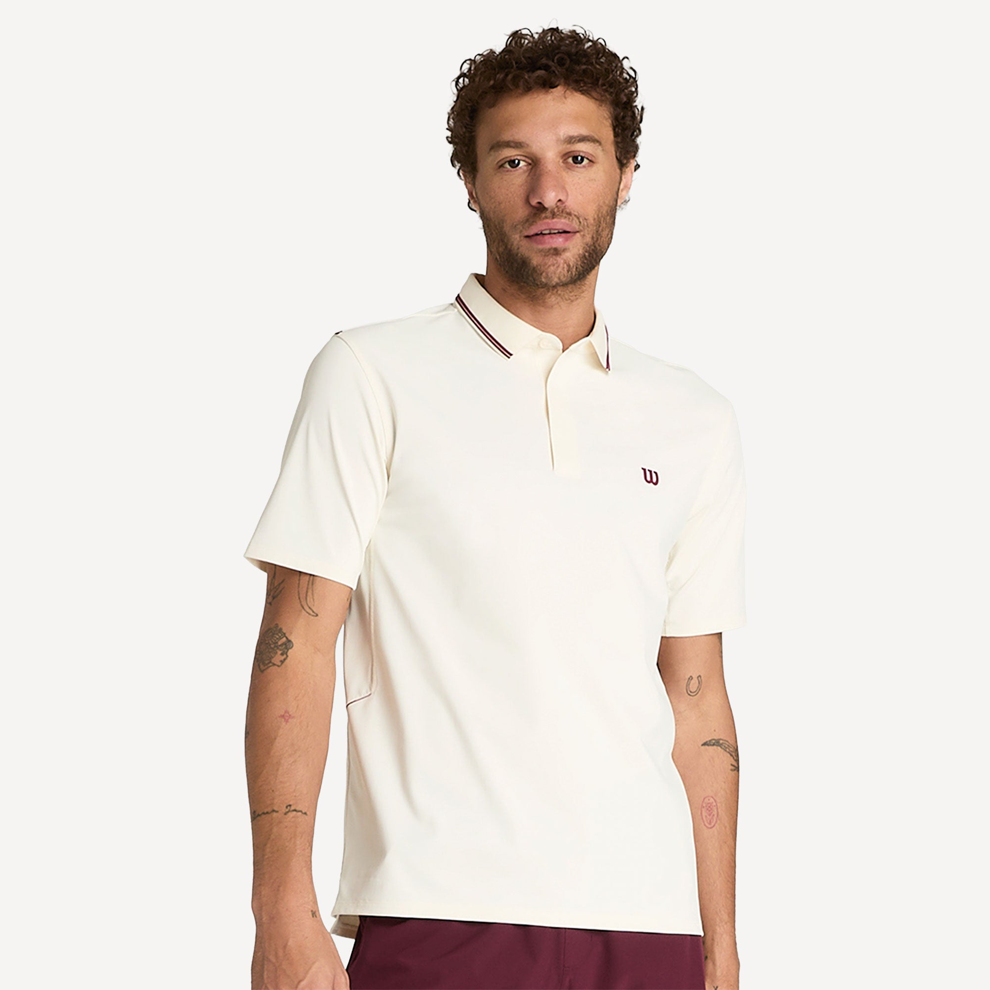 Wilson Challengers Men's Technical Tennis Polo - Off-white (1)