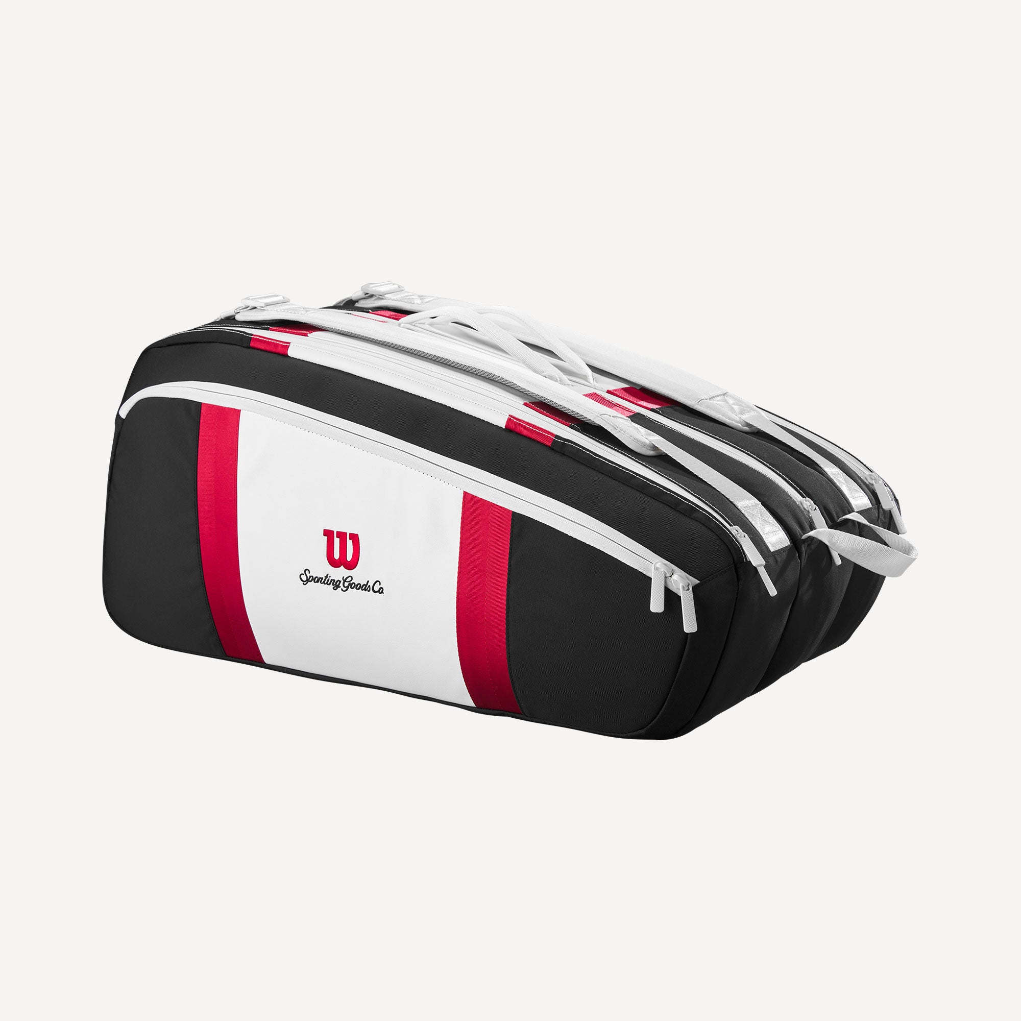 Wilson Courage Collection 15 Racket Tennis Bag - Black/White/Red (1)