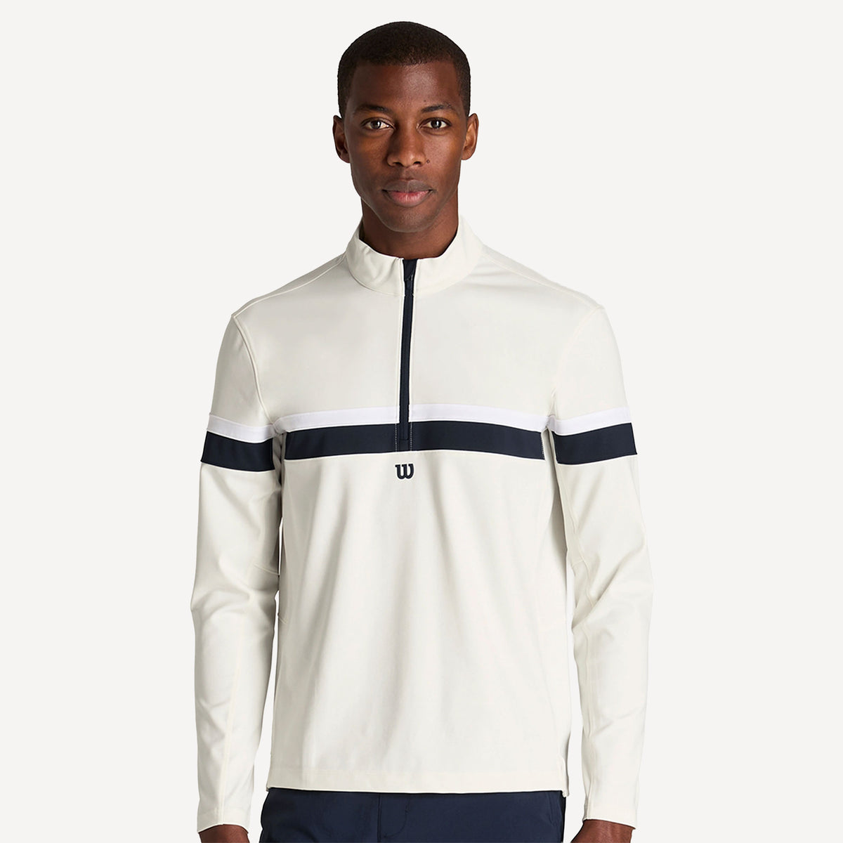 Wilson Elevate Performance Men's Half-Zip Tennis Midlayer - White (1)