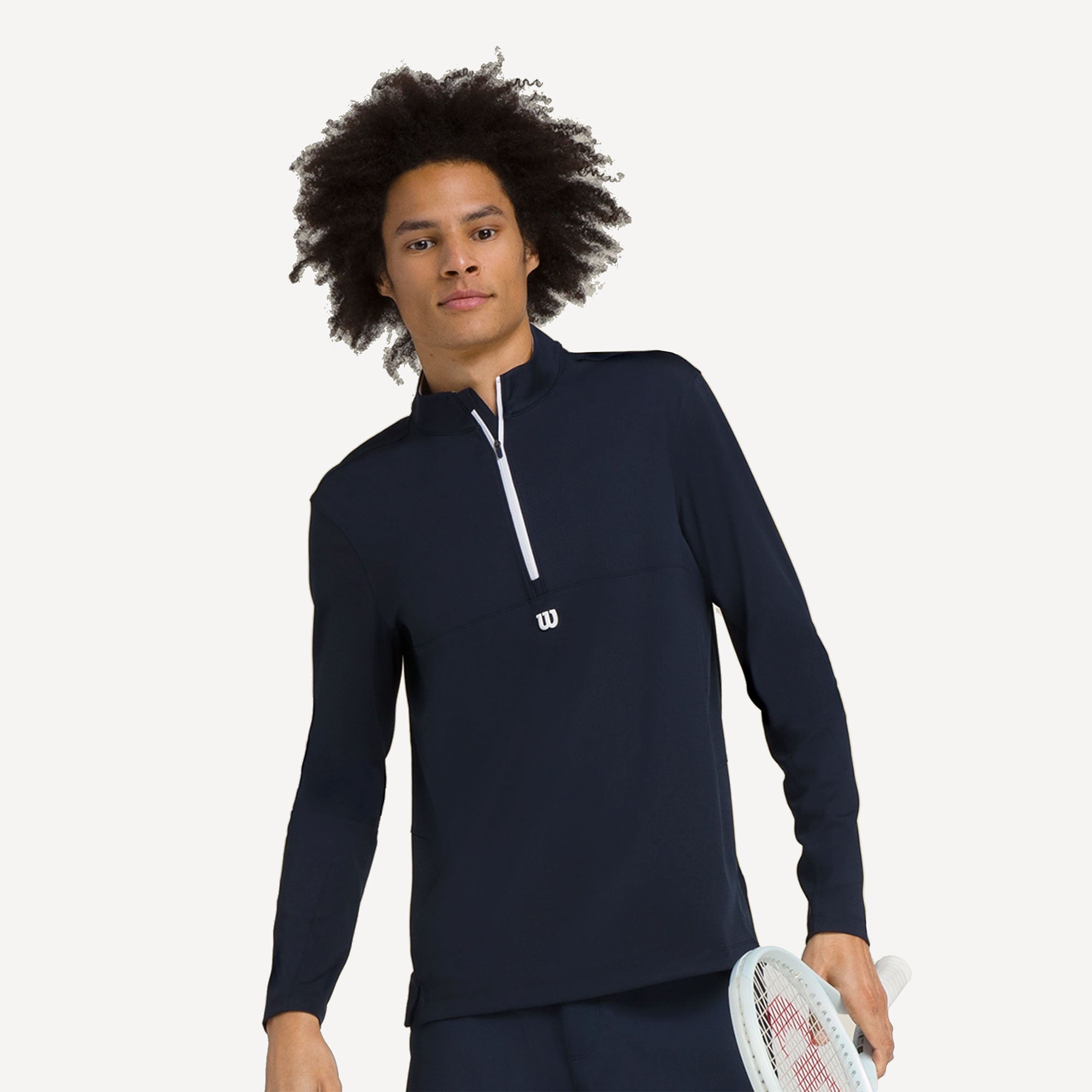 Wilson Elevate Performance Men's Half-Zip Tennis Midlayer - Dark Blue (1)