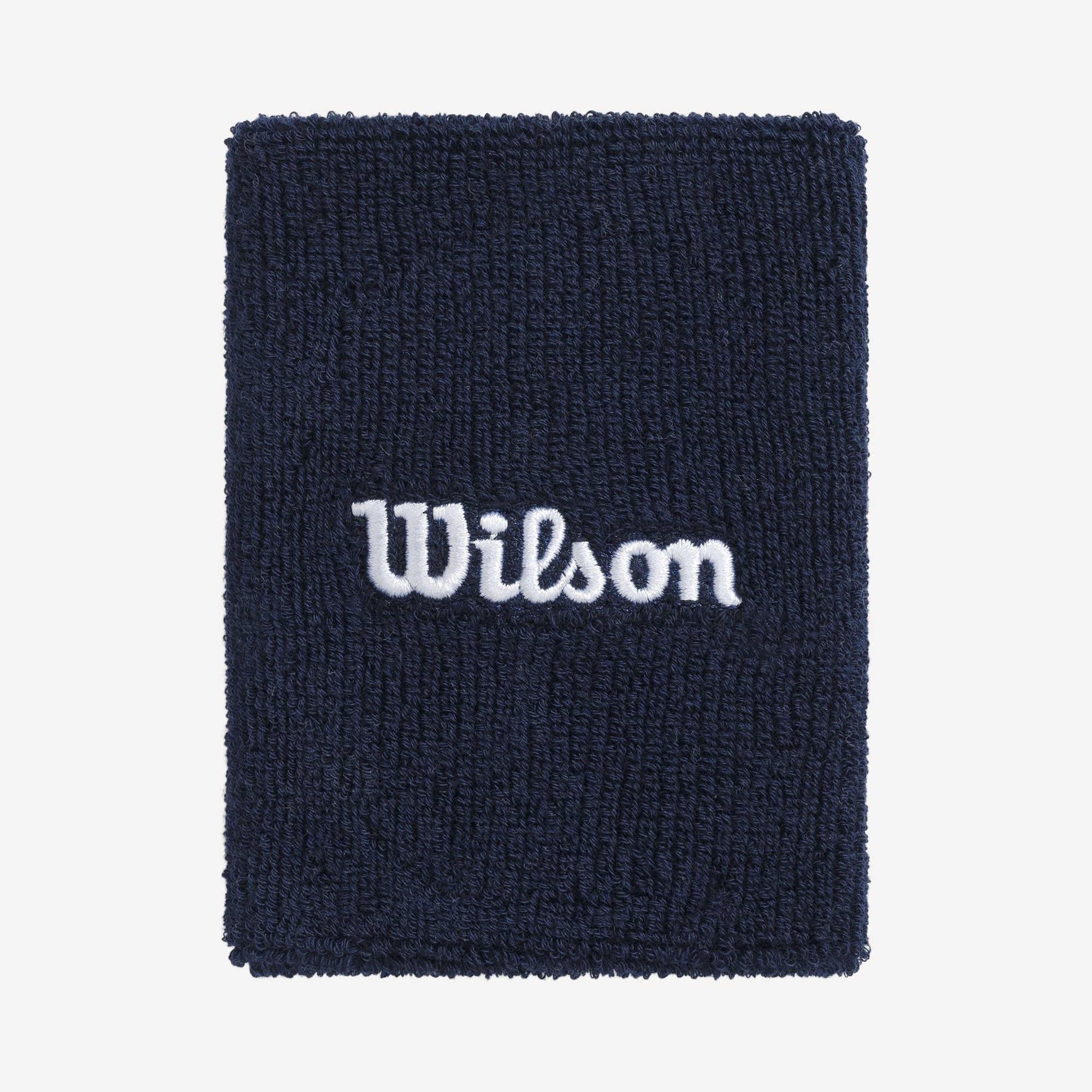 Wilson Logo Wide Tennis Wristbands - Dark Blue (1)