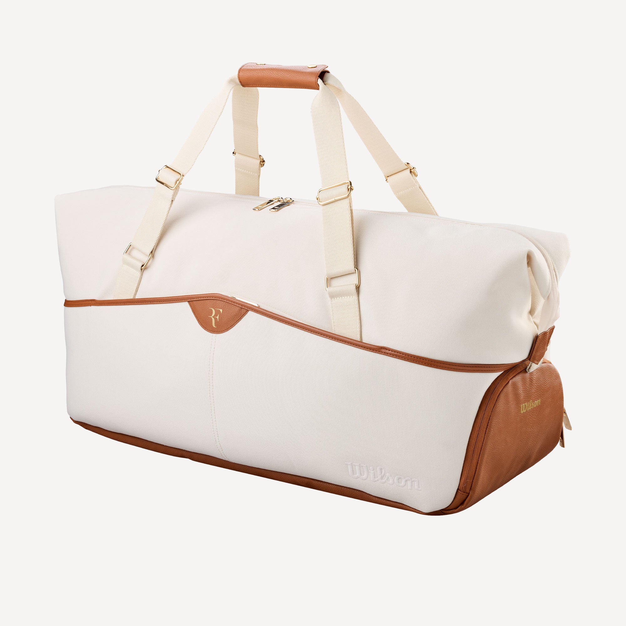 Wilson RF Lawn Collection Tournament Practice Duffle Tennis Bag - White (1)