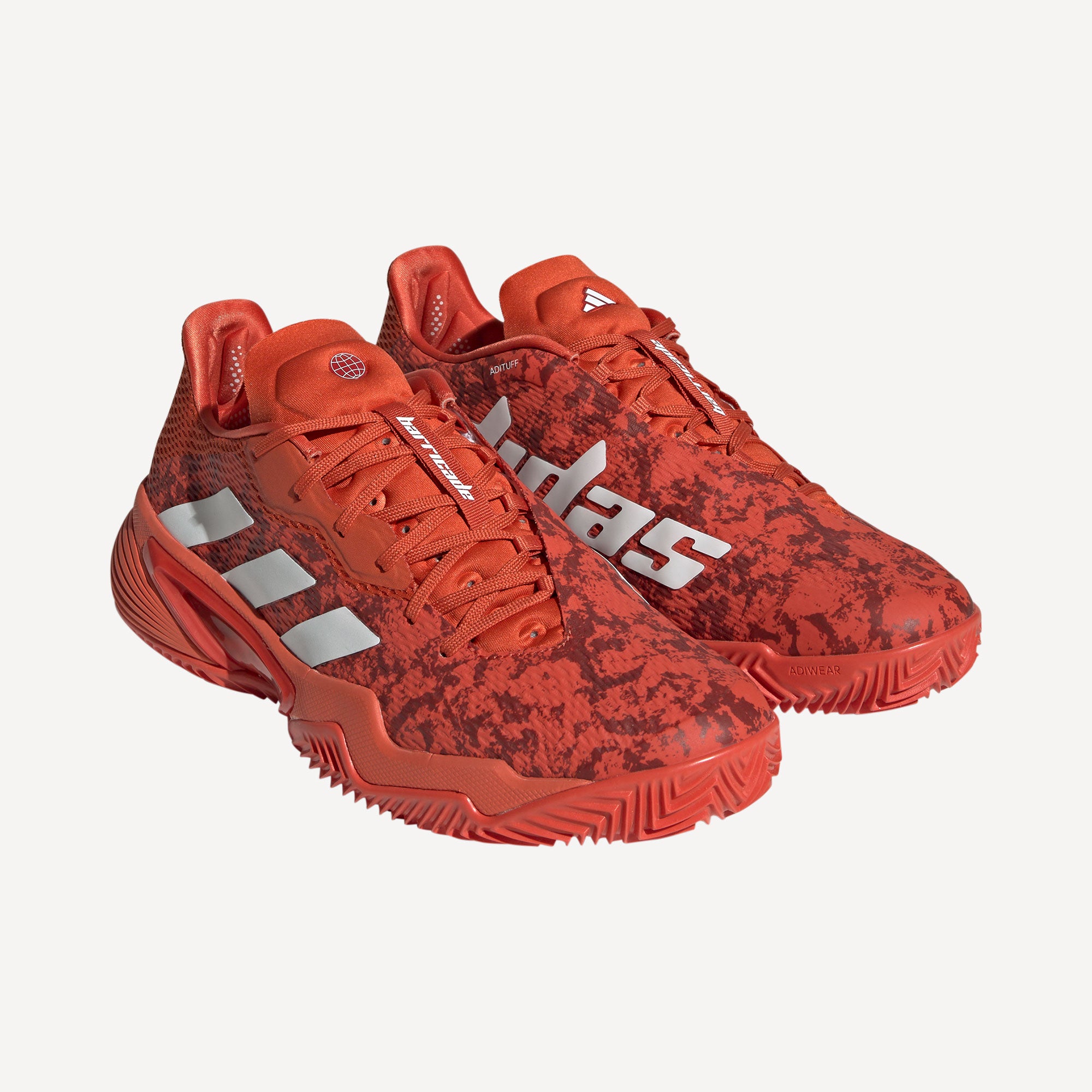 adidas Barricade Men's Clay Court Tennis Shoes Red (5)