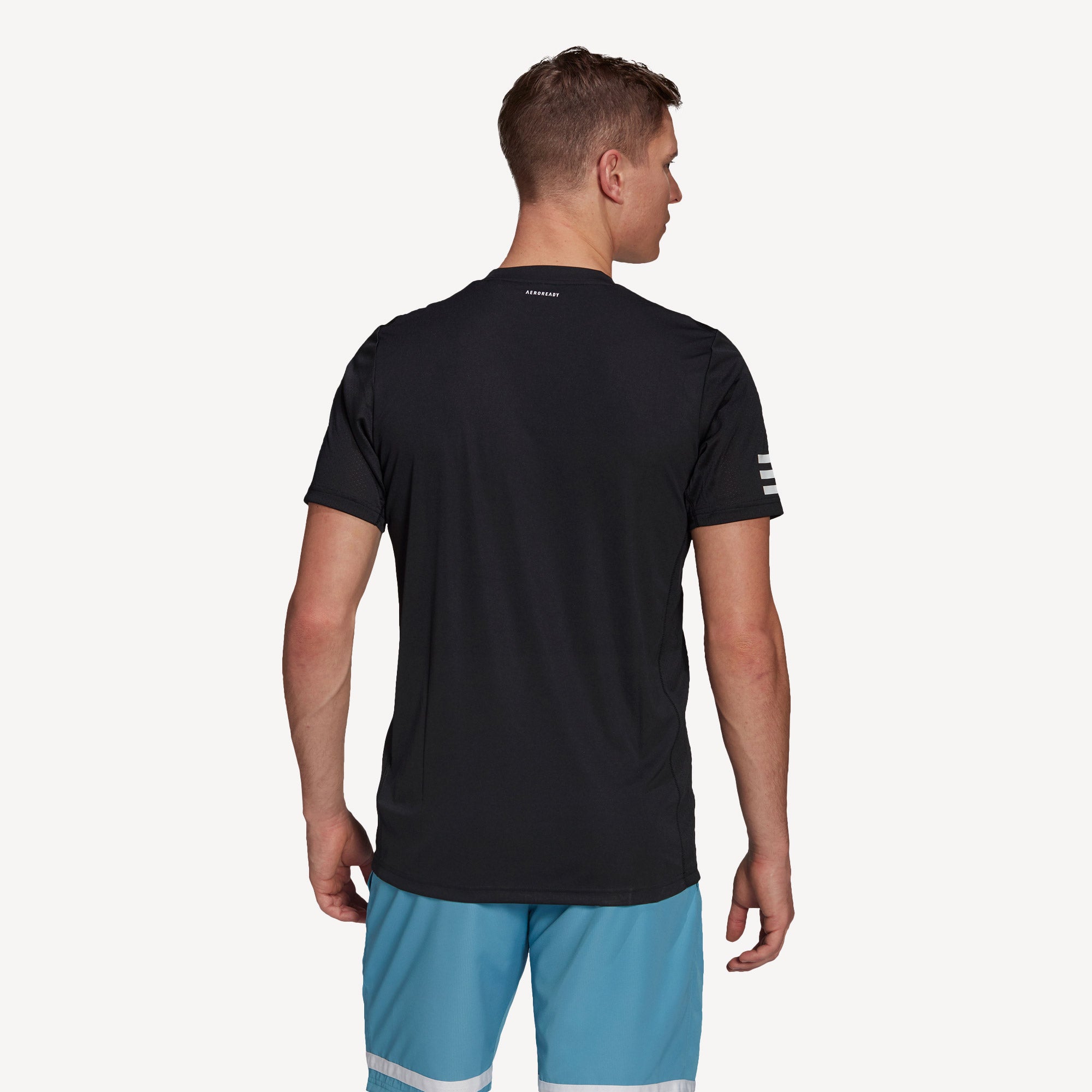 adidas Club Men's 3-Stripe Tennis Shirt Black (2)