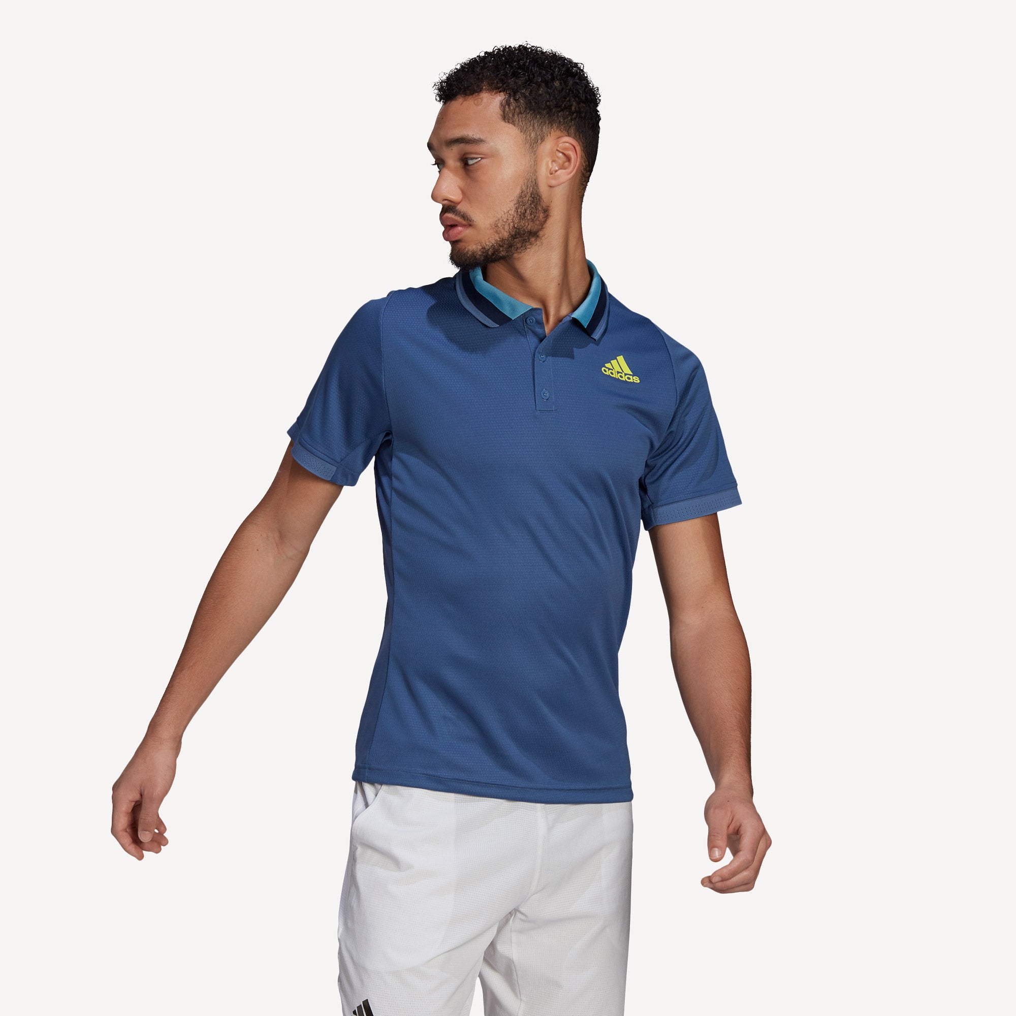 adidas Freelift Heat Ready Men's Tennis Polo Blue (3)