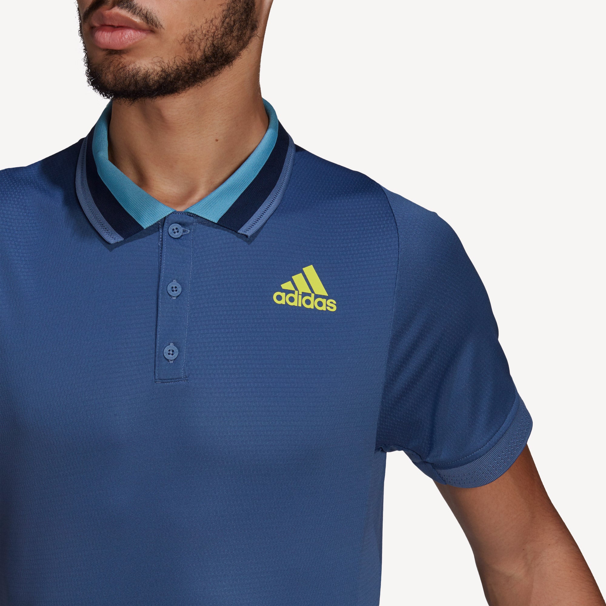 adidas Freelift Heat Ready Men's Tennis Polo Blue (4)