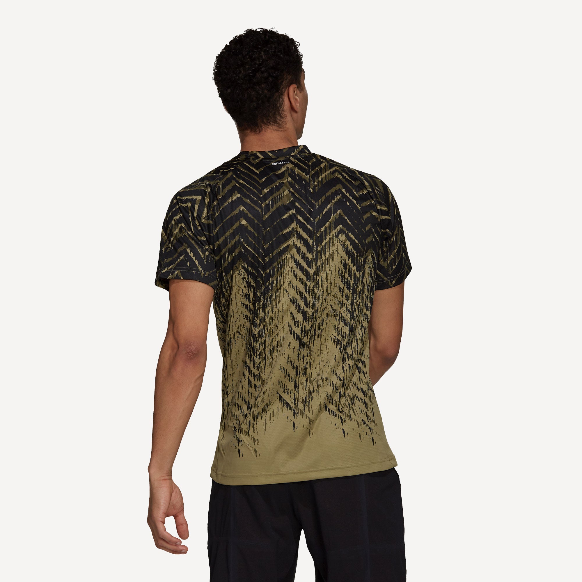 adidas Freelift Primeblue Men's Printed Tennis Shirt Green (2)
