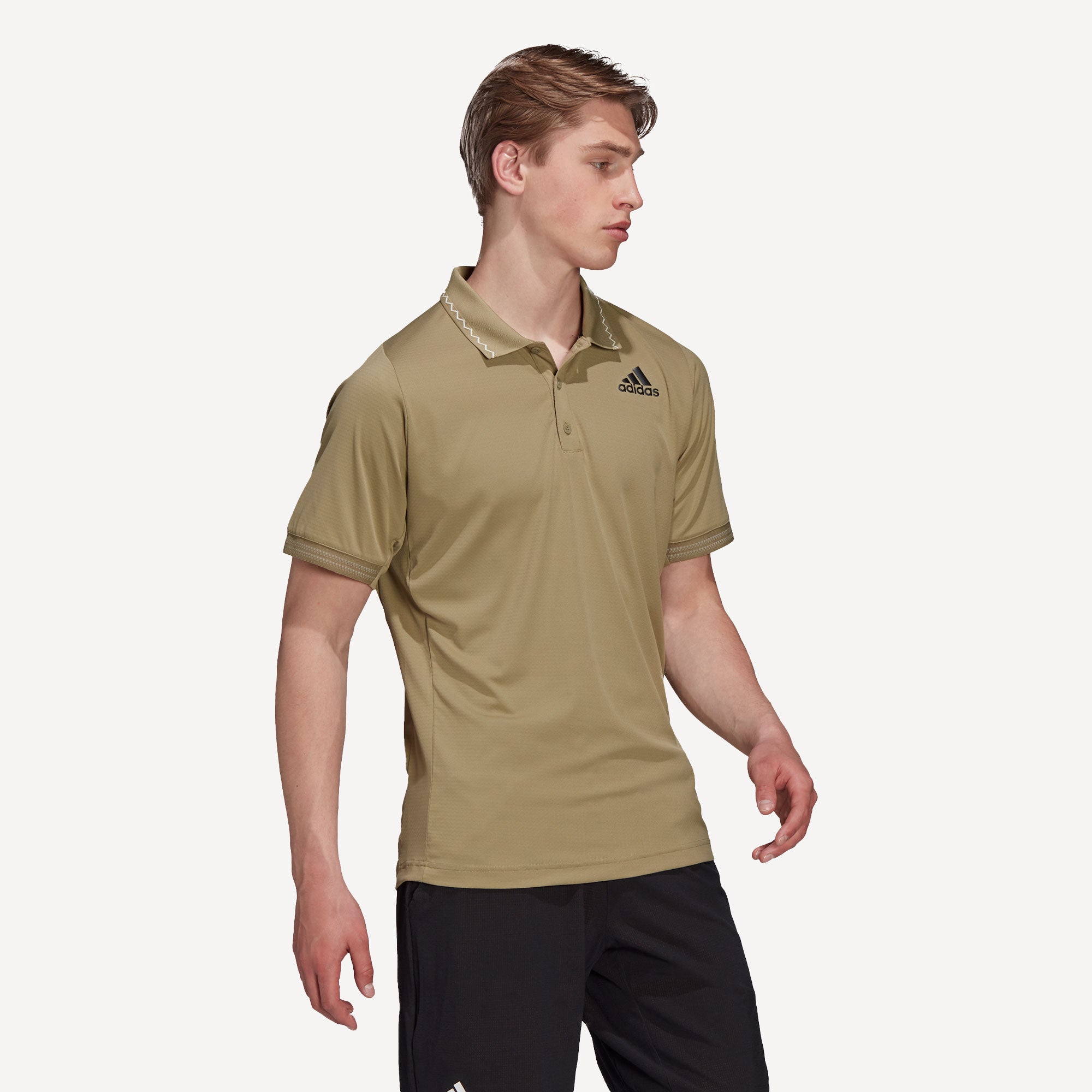 adidas Freelift Primeblue Men's Tennis Polo Green (3)