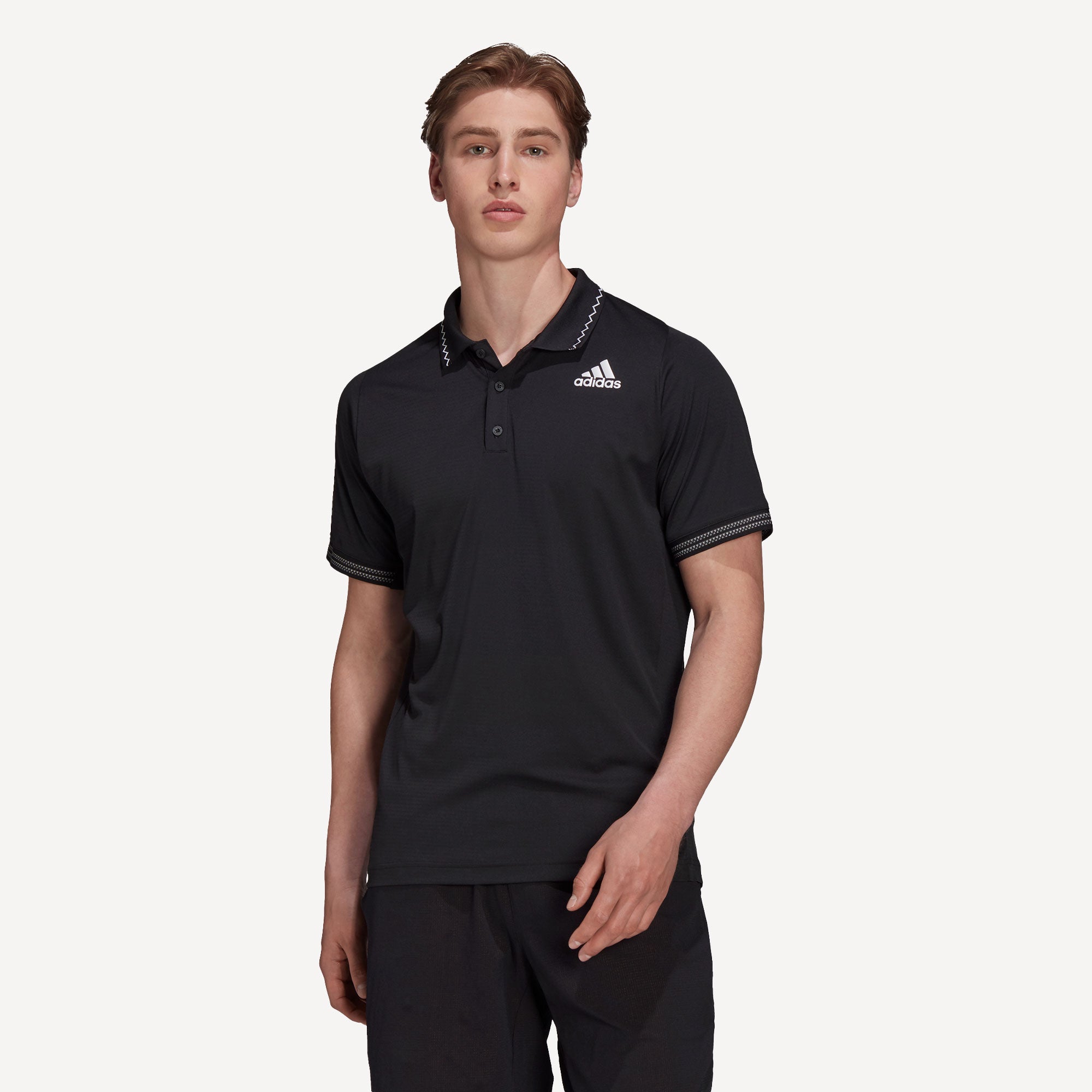 adidas Freelift Primeblue Men's Tennis Polo Black (1)