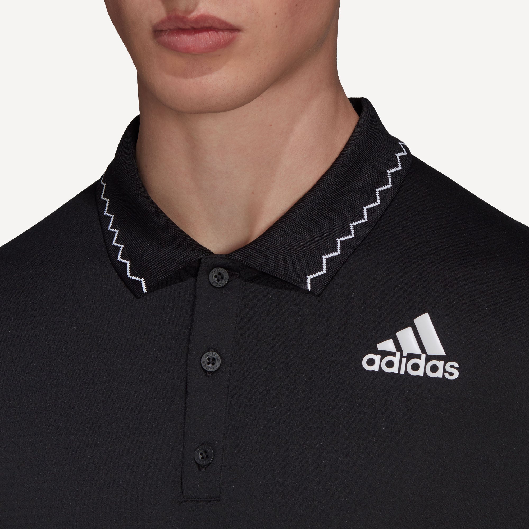 adidas Freelift Primeblue Men's Tennis Polo Black (4)
