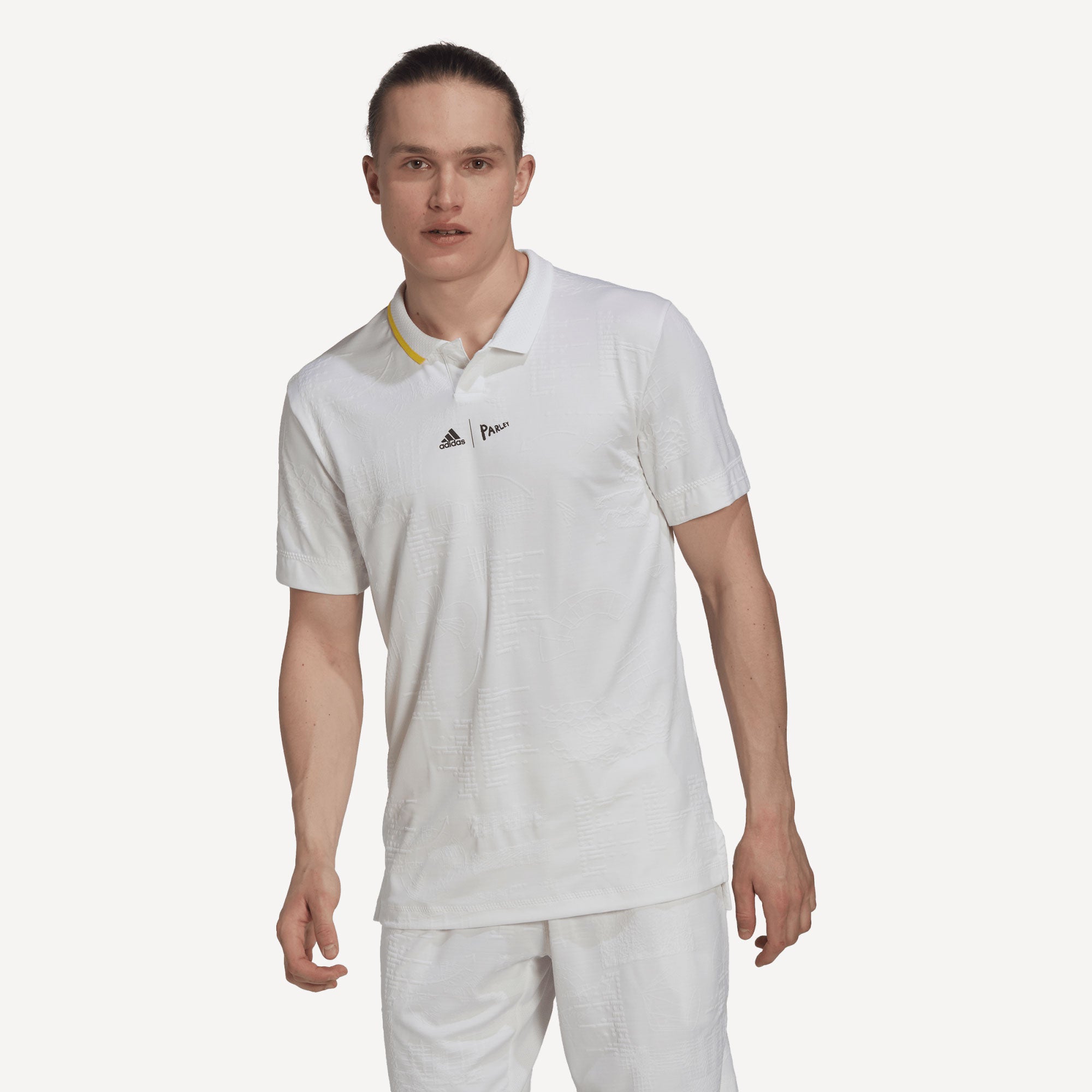 adidas London Freelift Men's Tennis Polo White (1)