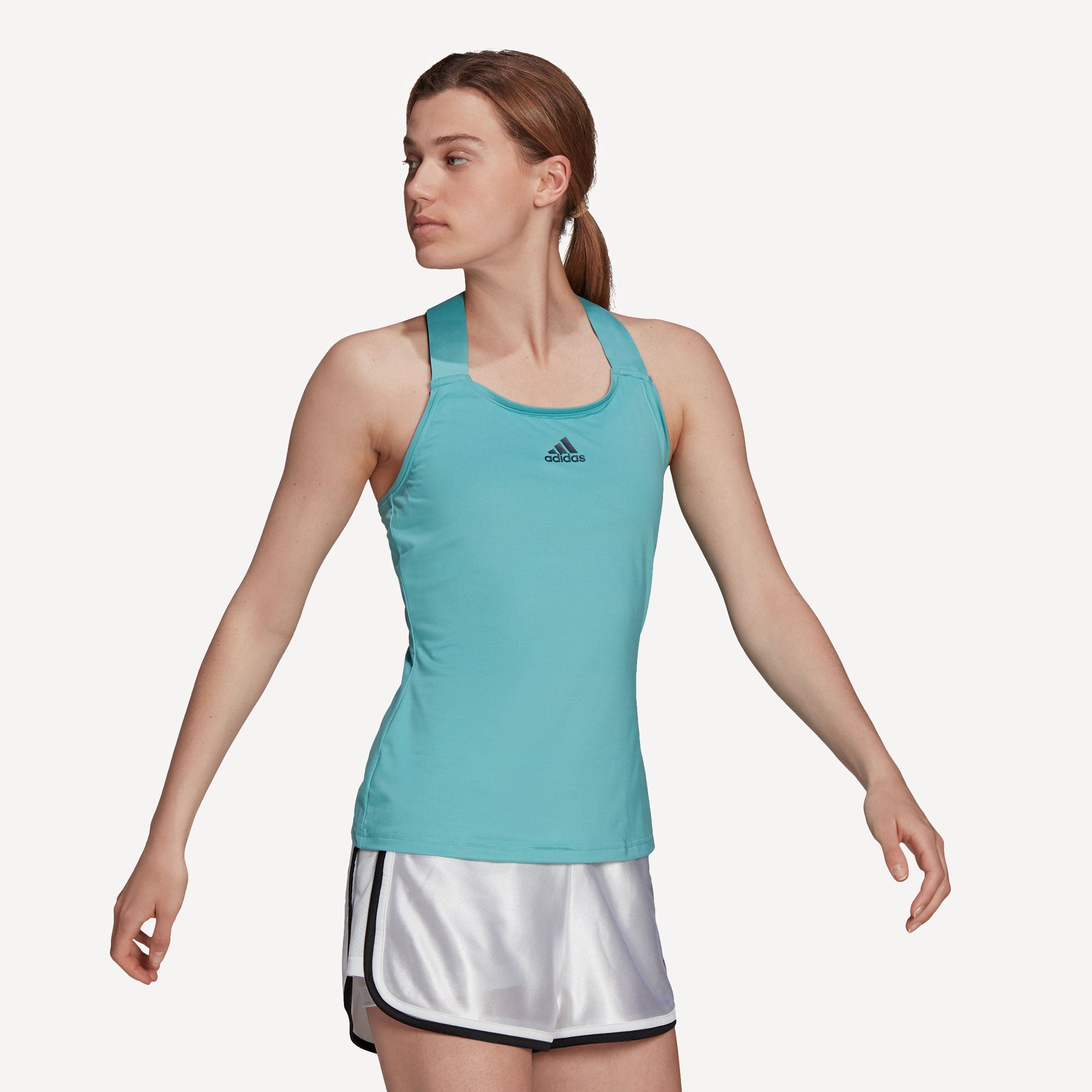 adidas Match Aeroready Women's Tennis Tank Green (3)