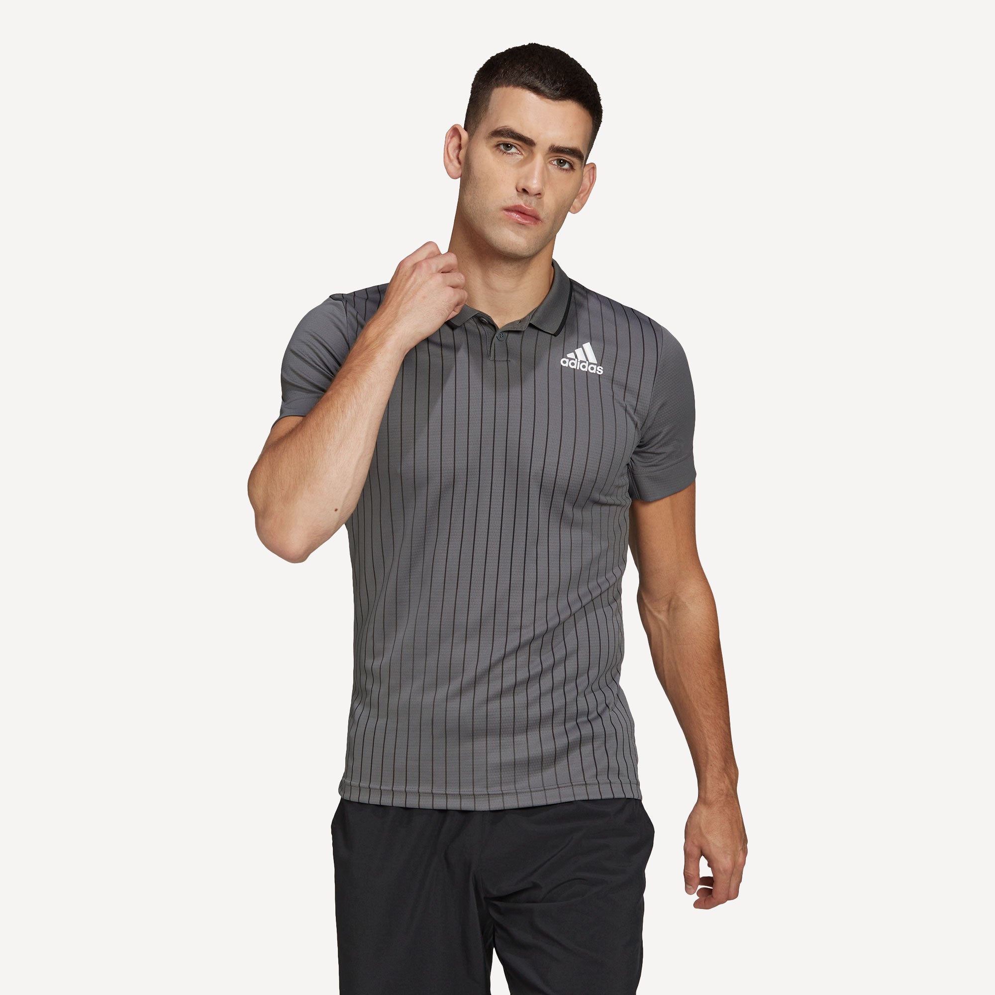 adidas Melbourne Freelift Men's Tennis Polo Grey (1)