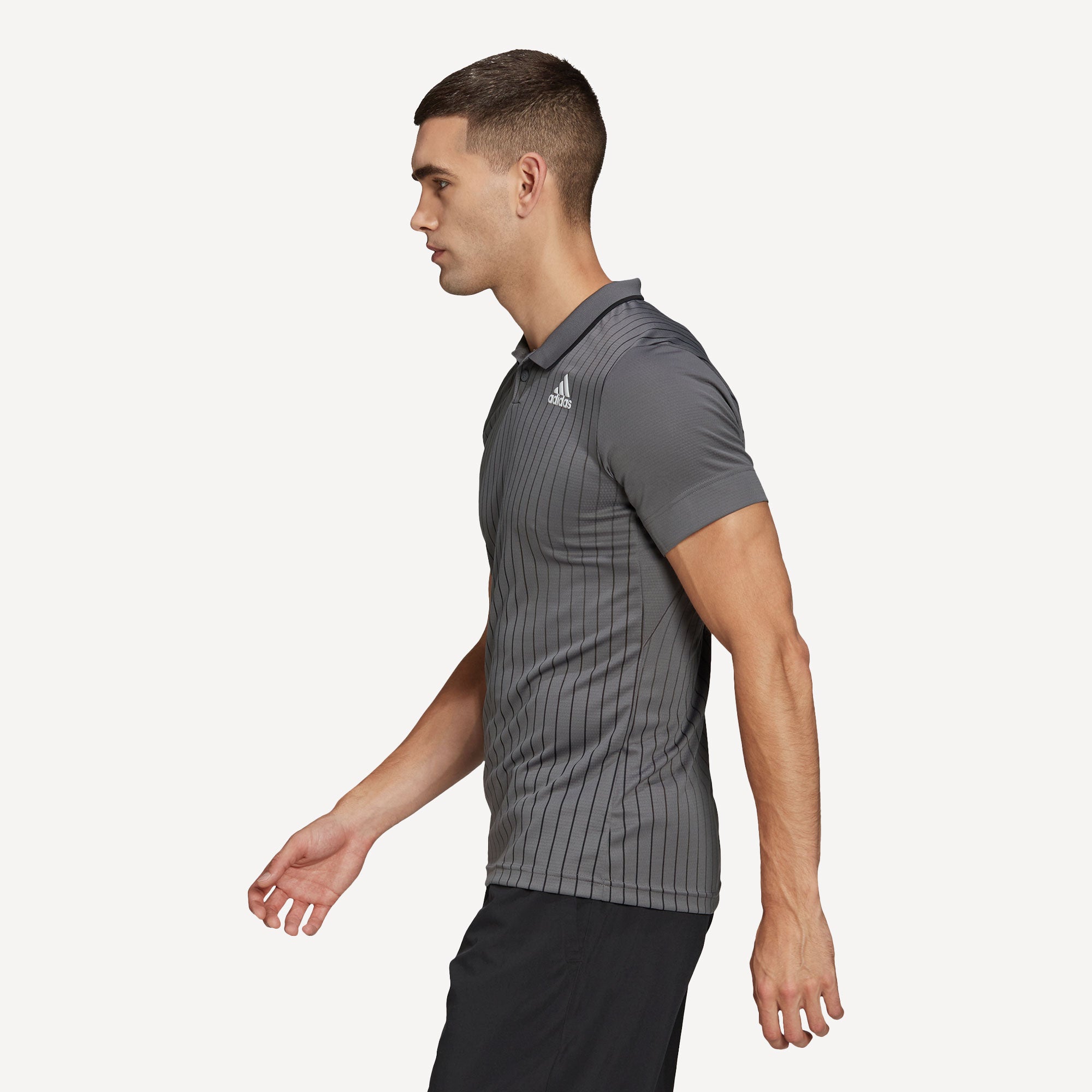 adidas Melbourne Freelift Men's Tennis Polo Grey (4)