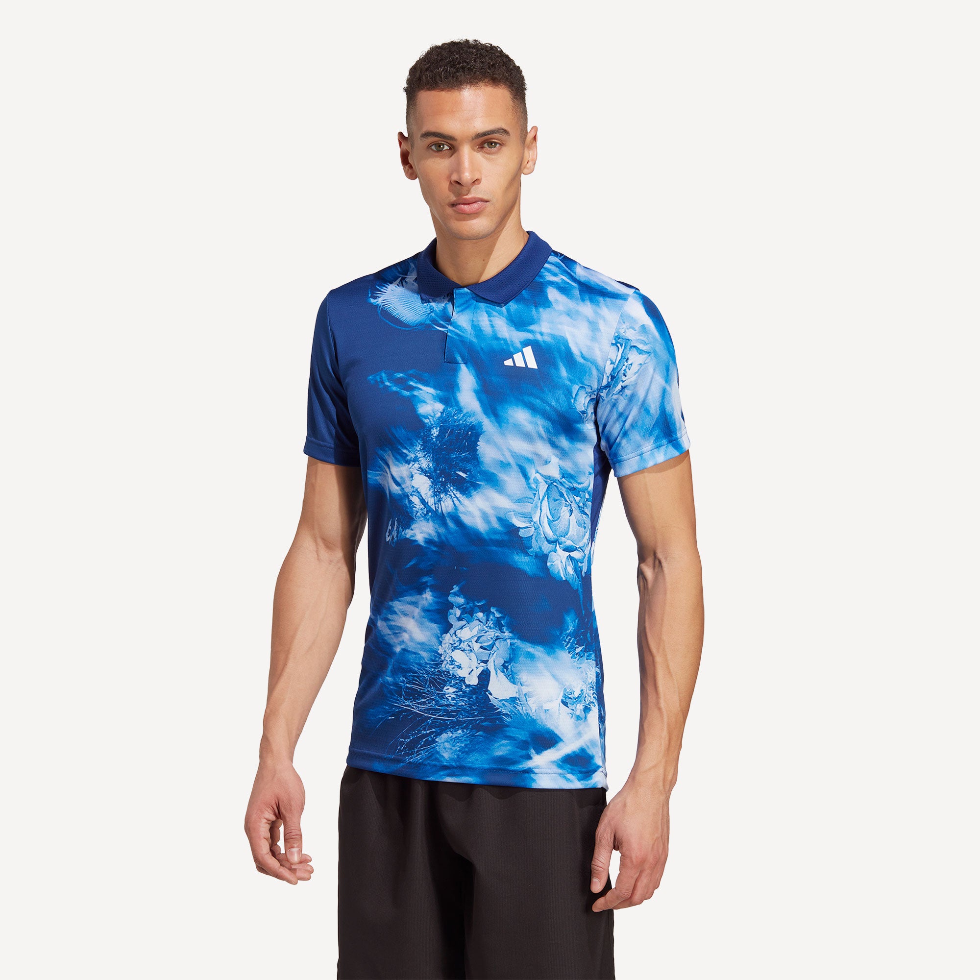 adidas Melbourne Heat Ready FreeLift Men's Tennis Polo Blue (1)
