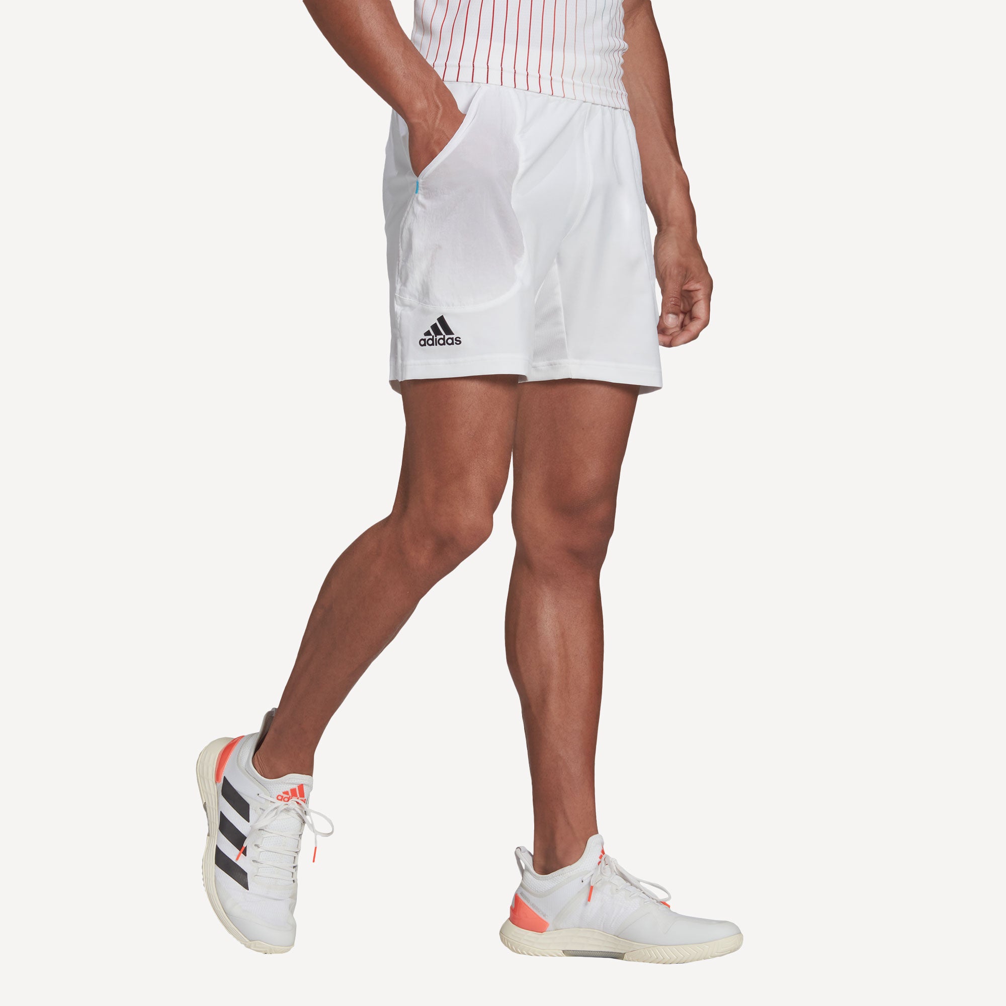 adidas Melbourne Men's 7-Inch Tennis Shorts White (1)
