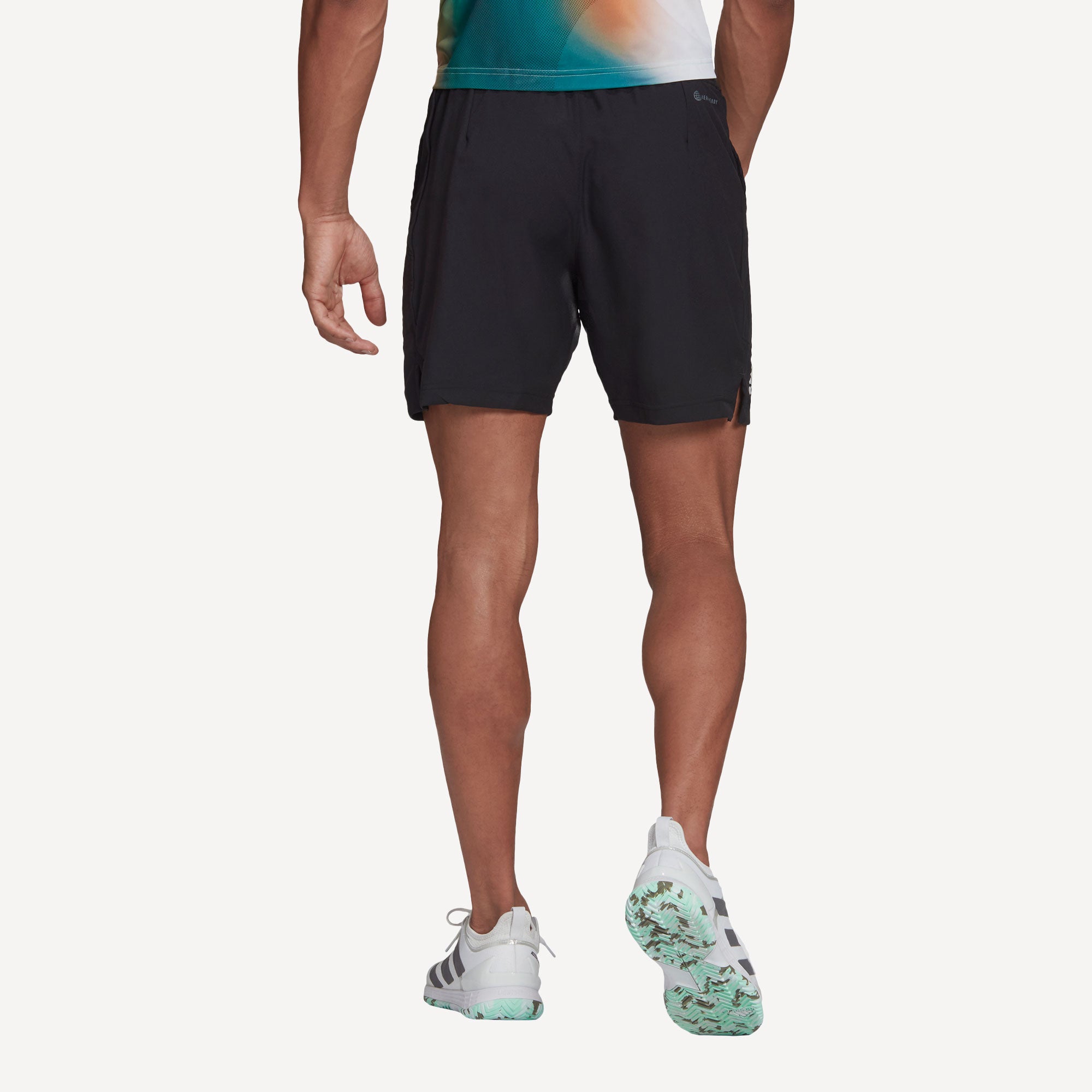 adidas Melbourne Men's 7-Inch Tennis Shorts Black (2)