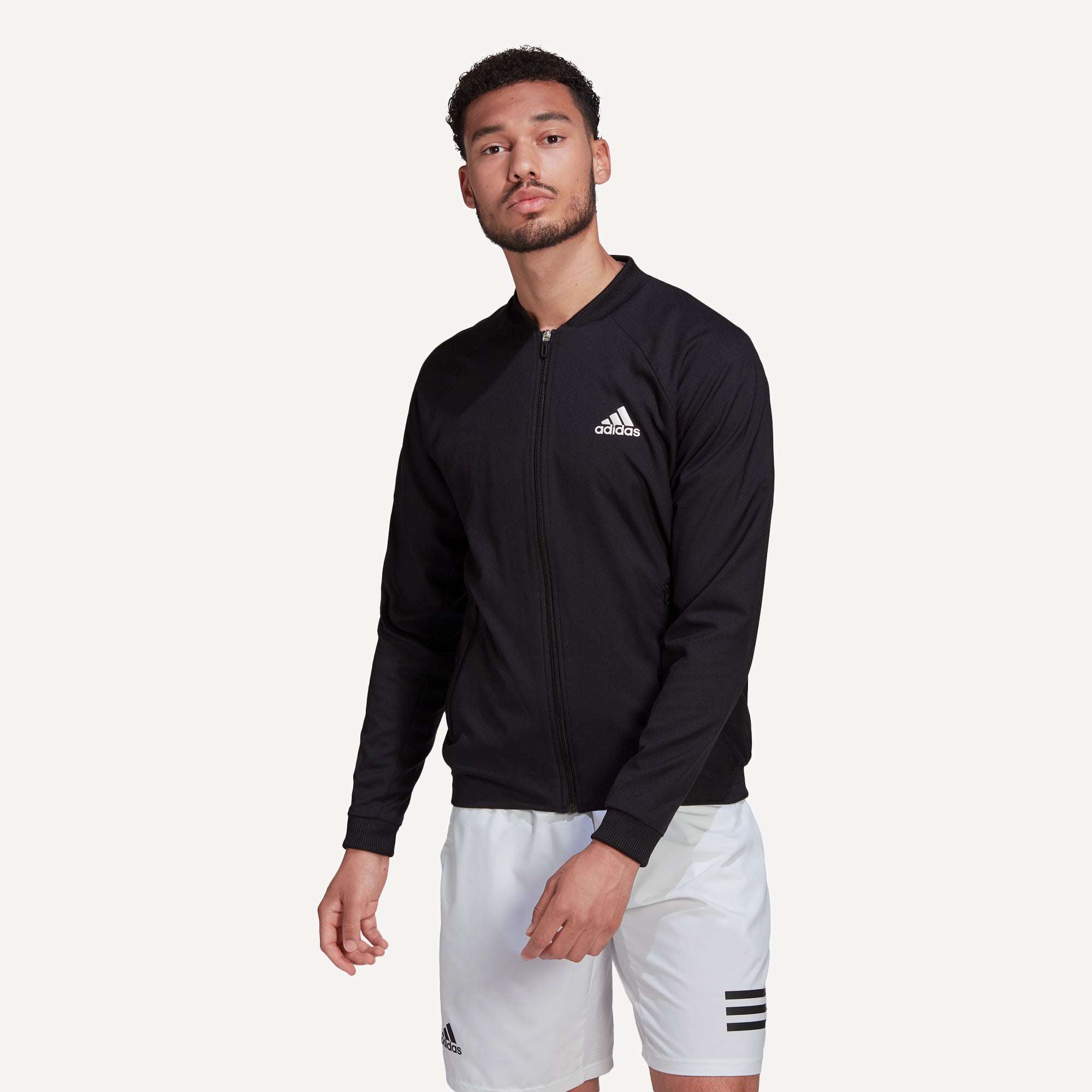 adidas Melbourne Men's Stretch Woven Tennis Jacket Black (1)