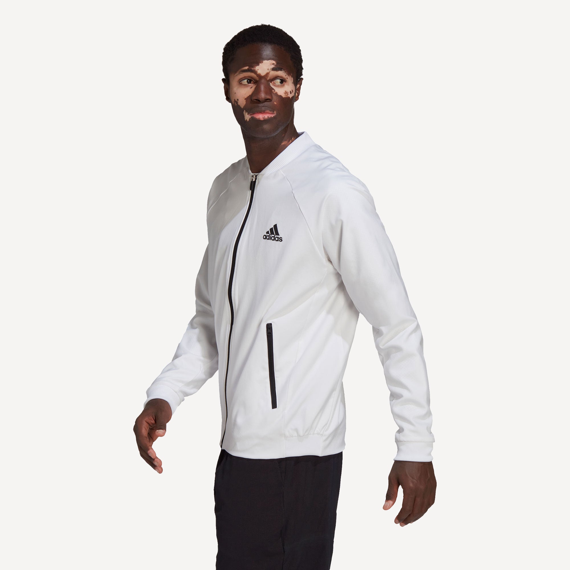 adidas Melbourne Men's Stretch Woven Tennis Jacket White (4)