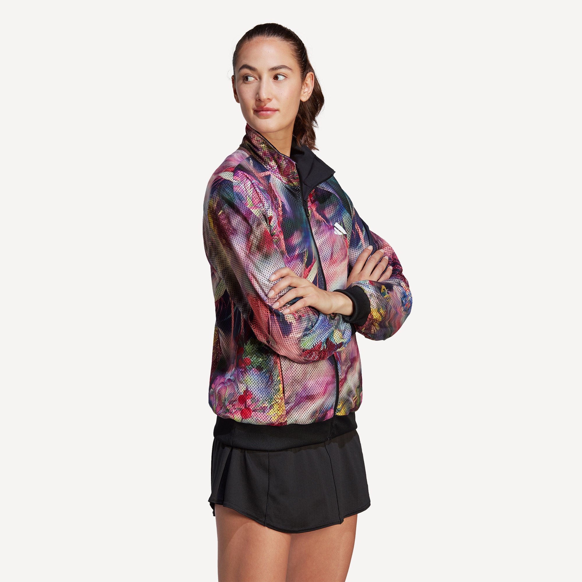 adidas Melbourne Women's Woven Tennis Jacket Black (4)