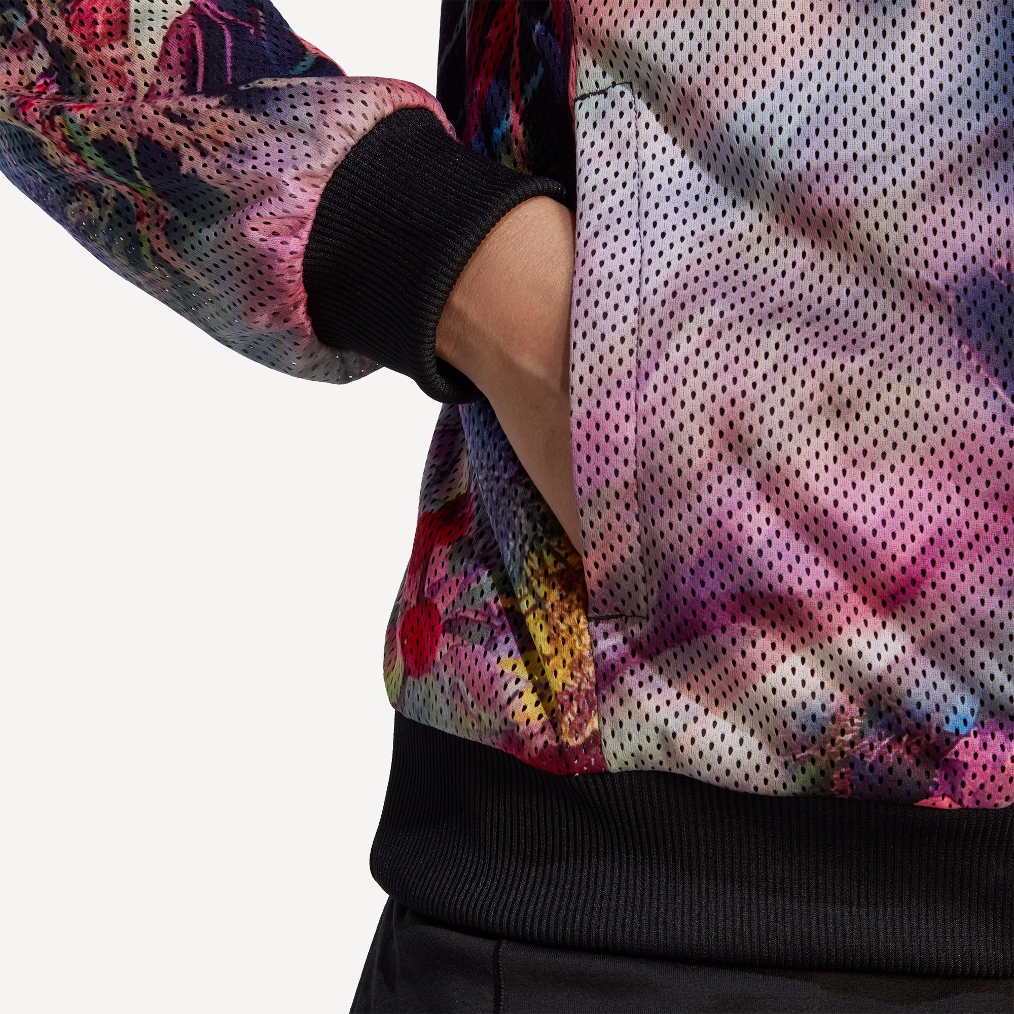 adidas Melbourne Women's Woven Tennis Jacket Black (7)