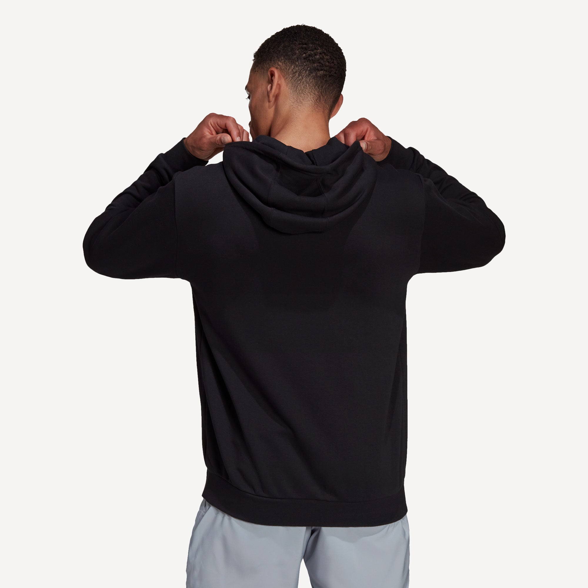 adidas Men's Graphic Tennis Hoodie Black (2)