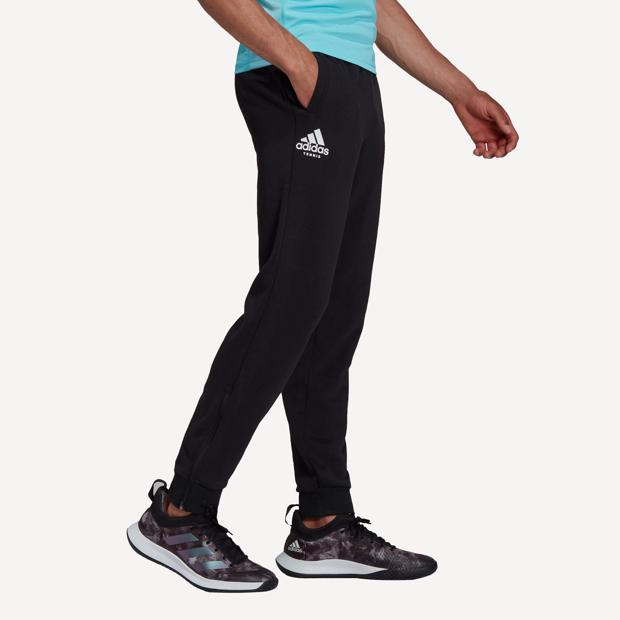 adidas Men's Graphic Tennis Pants Black (3)