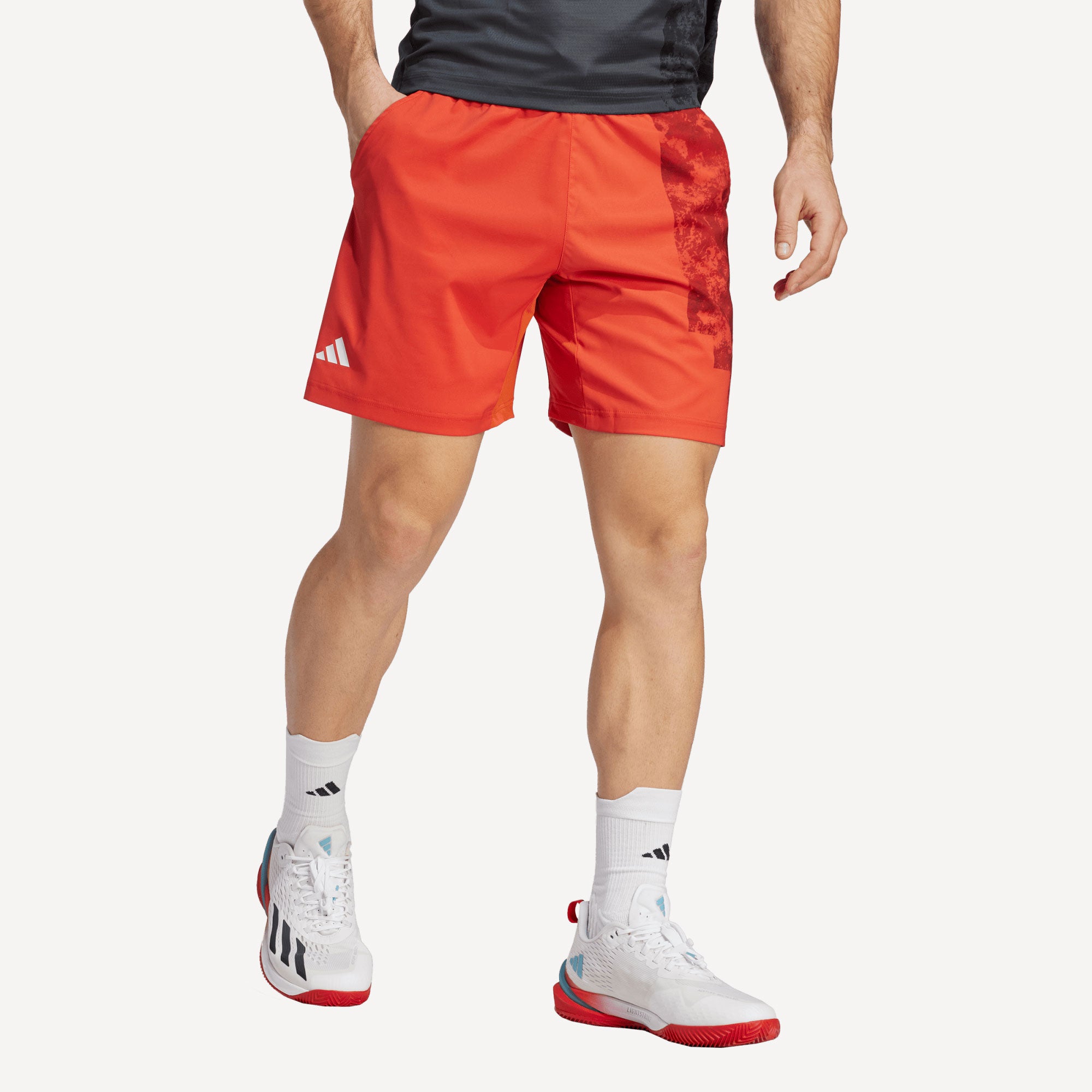 adidas Paris Ergo Men's 7-Inch Tennis Shorts Red (4)