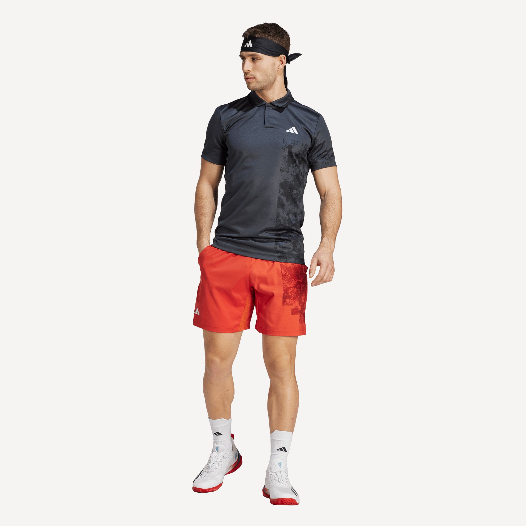 adidas Paris Ergo Men's 7-Inch Tennis Shorts Red (5)