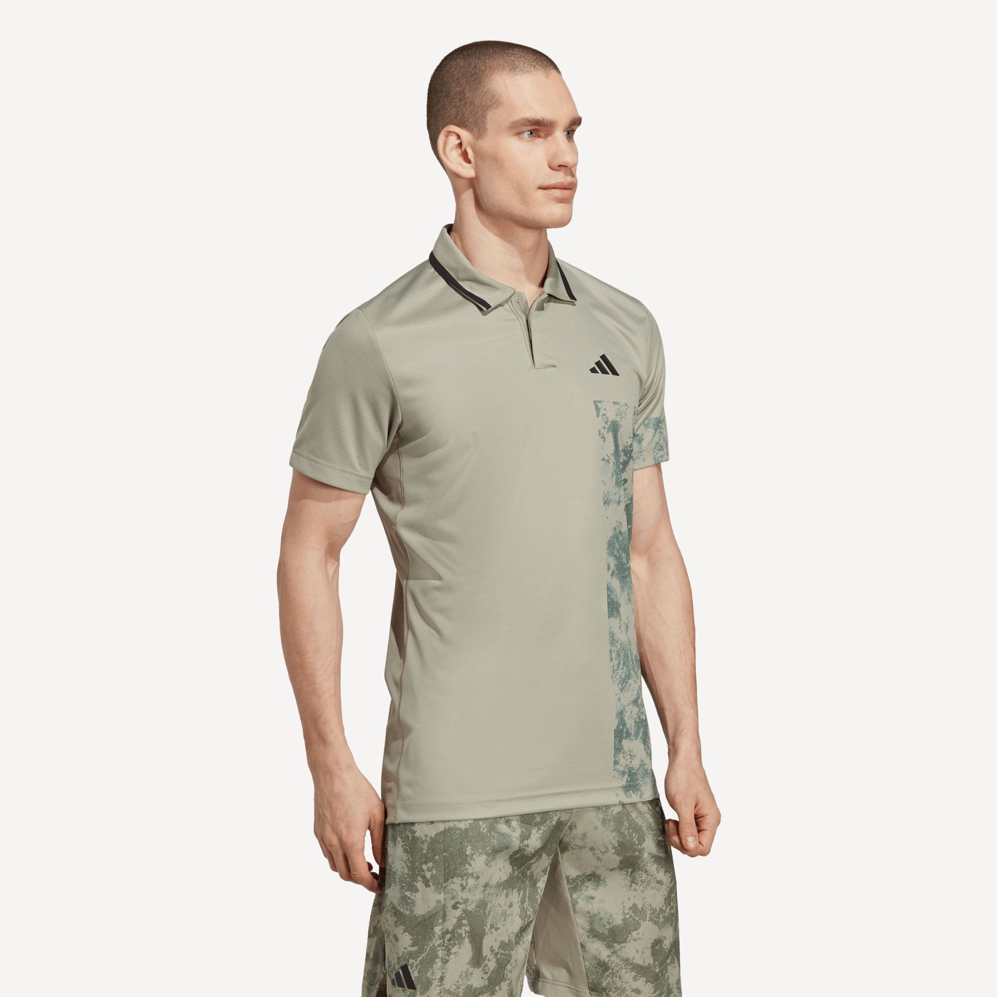 adidas Paris Freelift Men's Tennis Polo Grey (3)