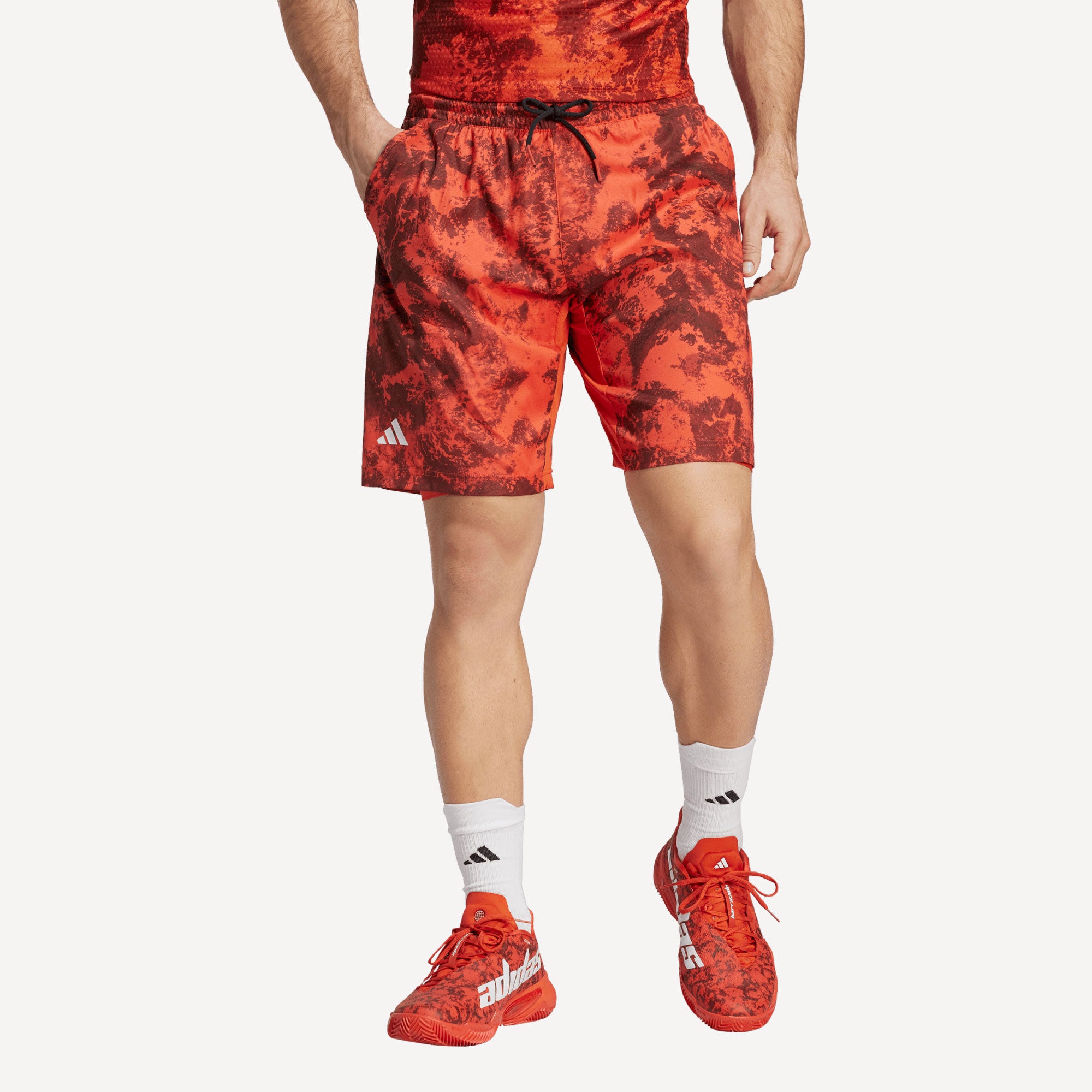 adidas Paris Men's 2IN1 Tennis Shorts Red (1)