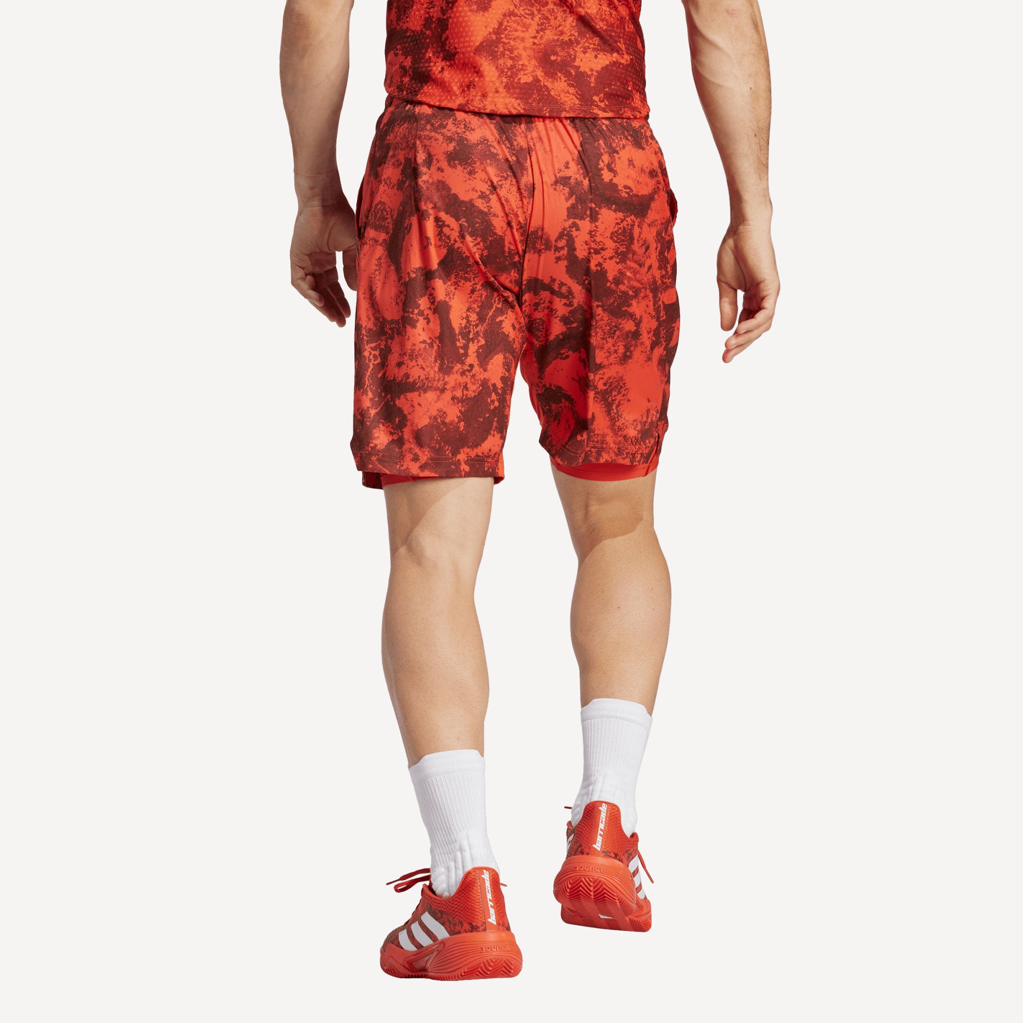 adidas Paris Men's 2IN1 Tennis Shorts Red (2)