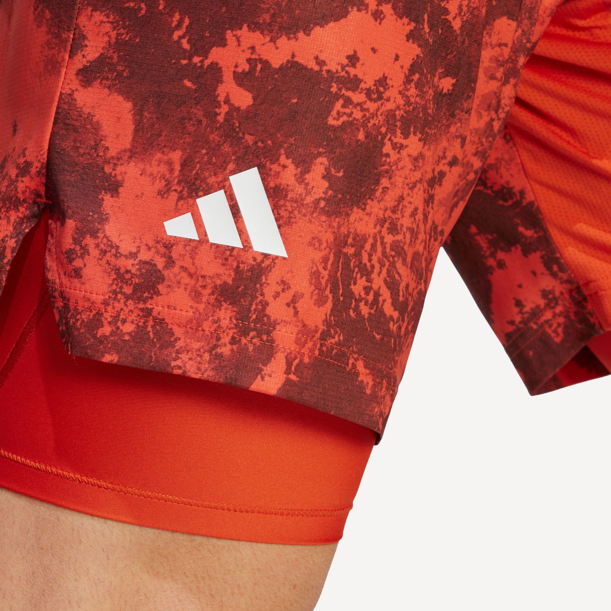adidas Paris Men's 2IN1 Tennis Shorts Red (7)
