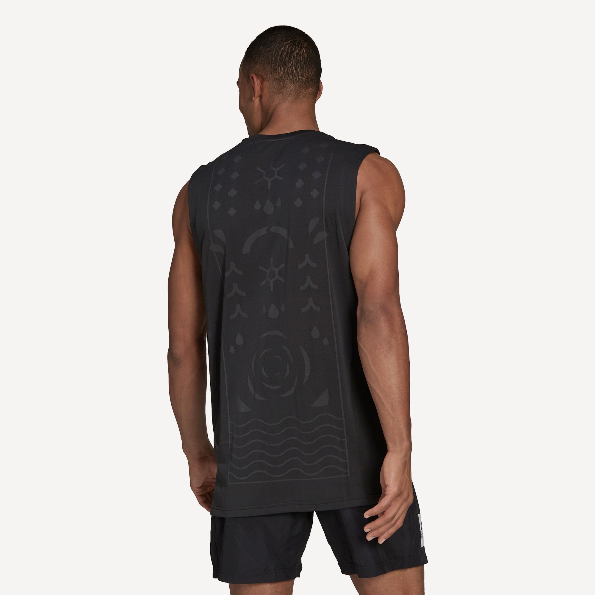 adidas Paris Men's Sleeveless Tennis Shirt Black (2)