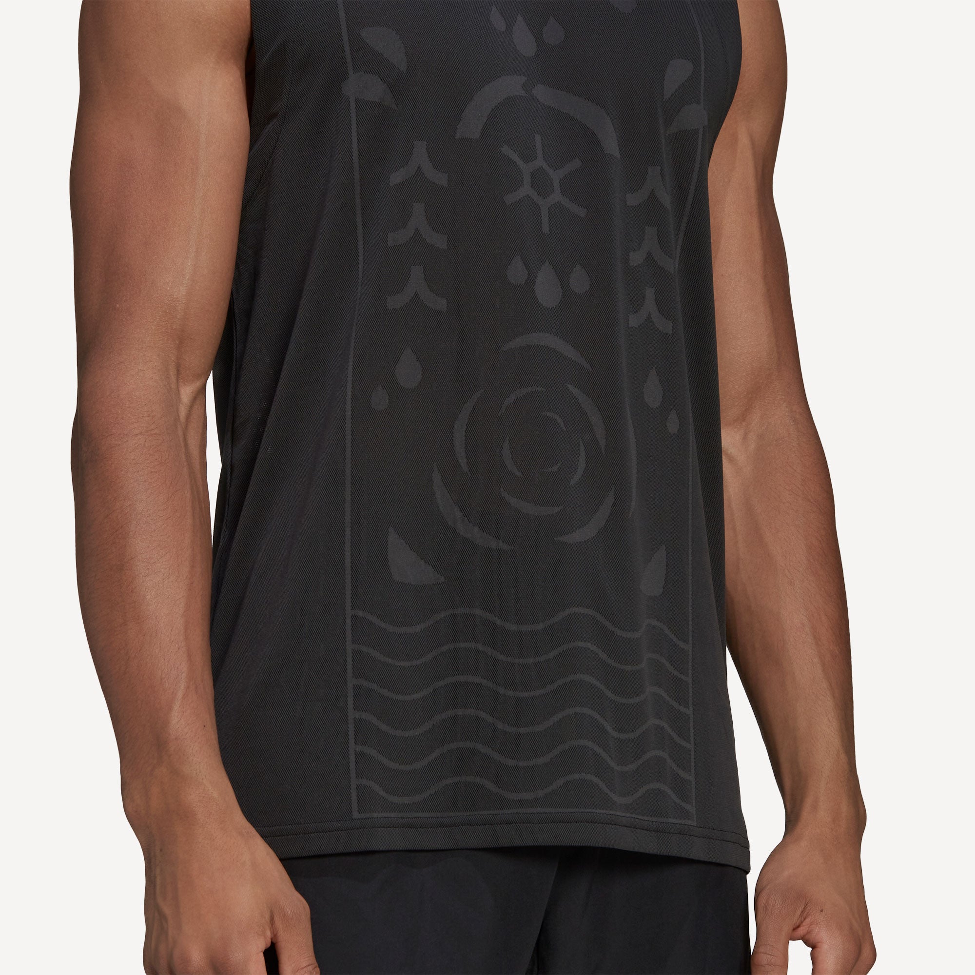 adidas Paris Men's Sleeveless Tennis Shirt Black (7)