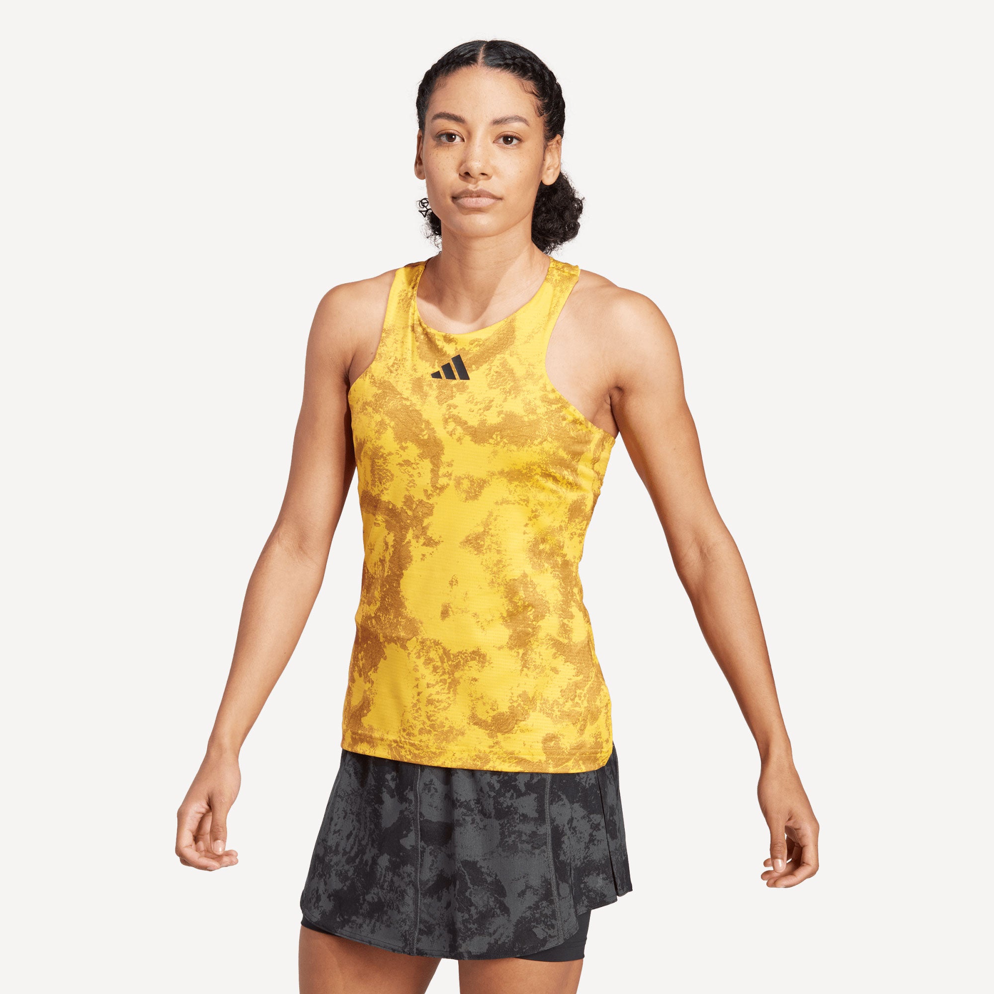 adidas Paris Women's Y Tennis Tank Yellow (1)