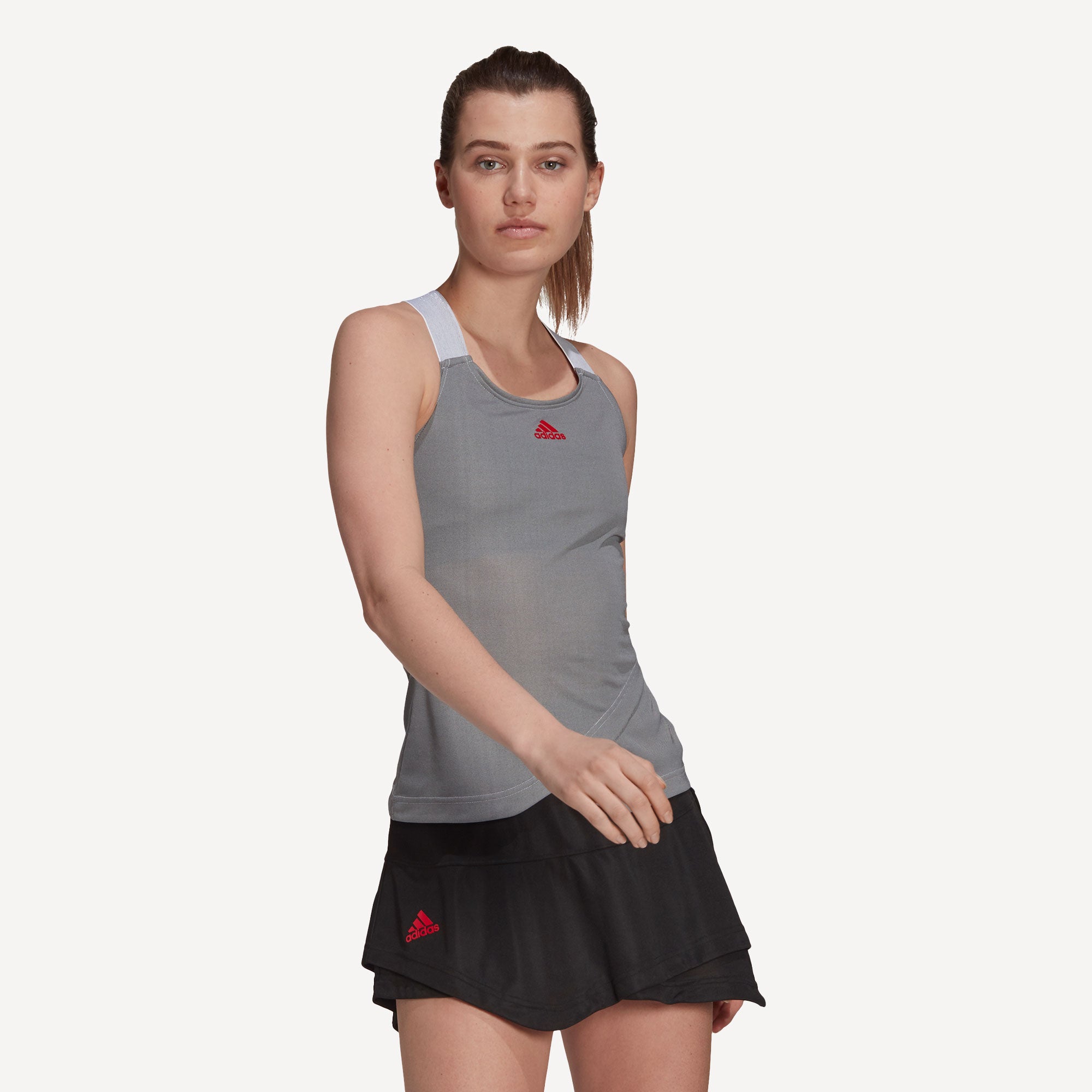 adidas Primeblue AeroReady Women's Y Tennis Tank White (1)